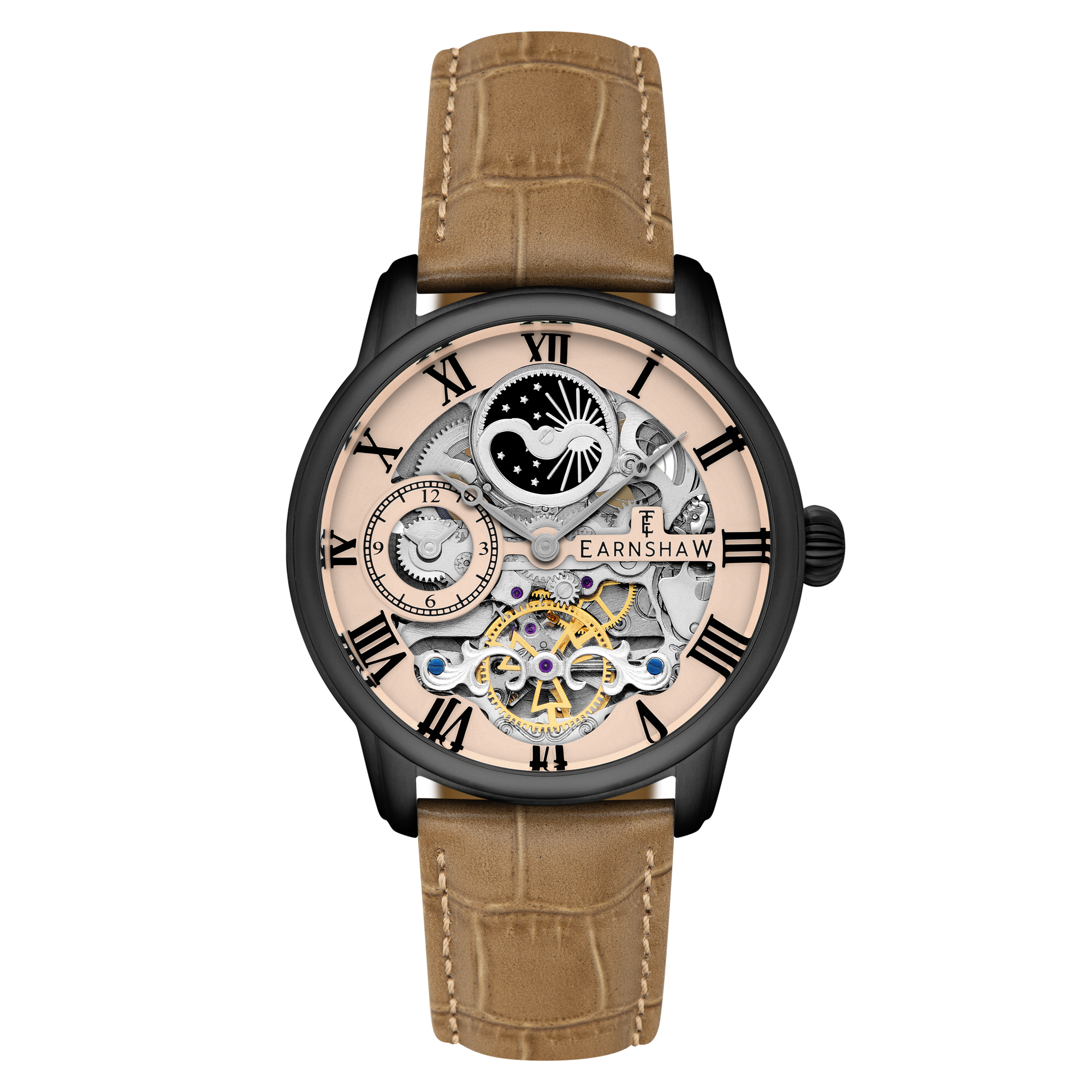 THOMAS EARNSHAW Thomas Earnshaw Longitude Automatic Skeleton Beige Black Men's Watch ES-8006-0G