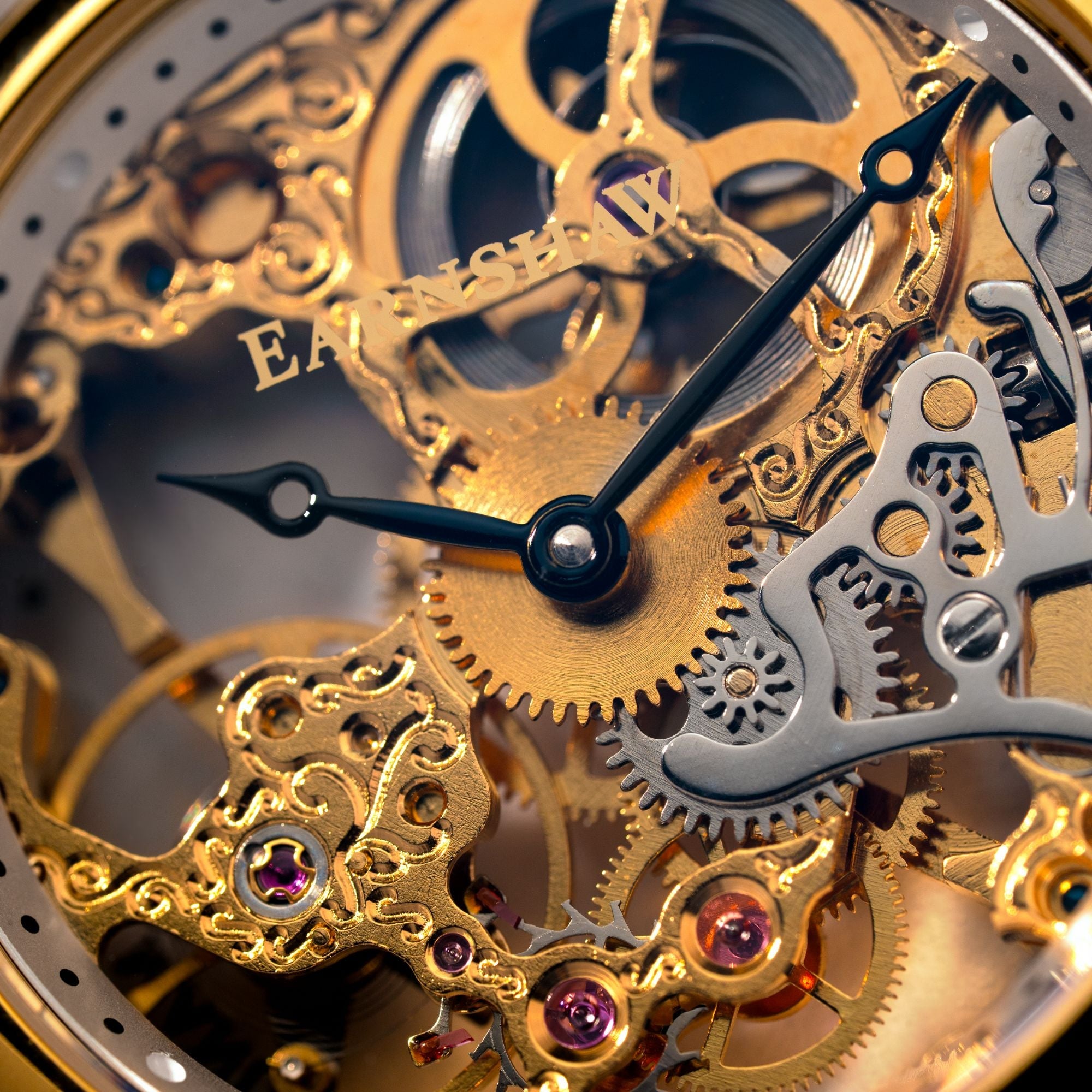 THOMAS EARNSHAW Thomas Earnshaw Bauer Mechanical Skeleton Sandy Gold Men's Watch ES-8049-07