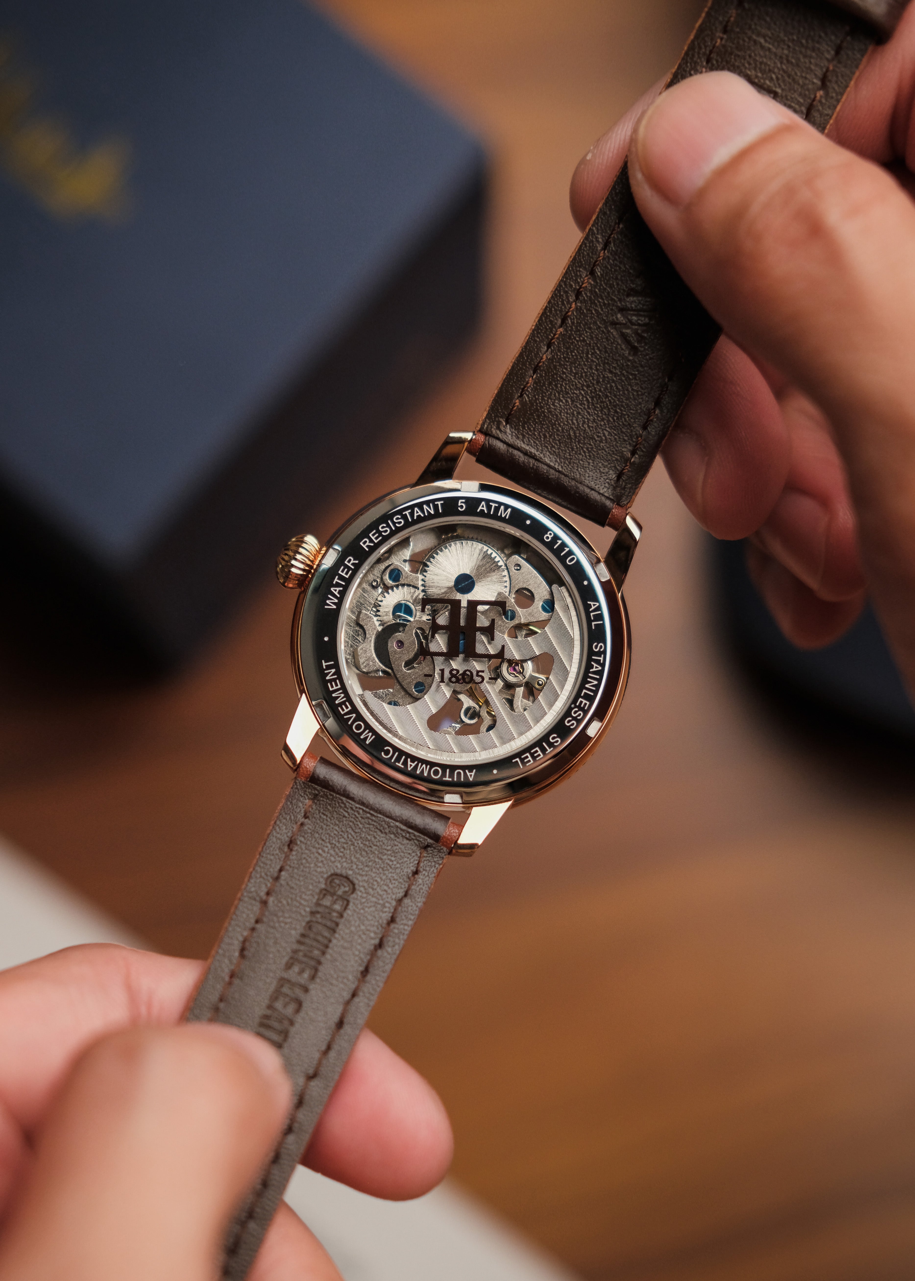Thomas Earnshaw Thomas Earnshaw Cornwall Men's Automatic Skeleton Roman Rose Gold Watch ES-8110-04
