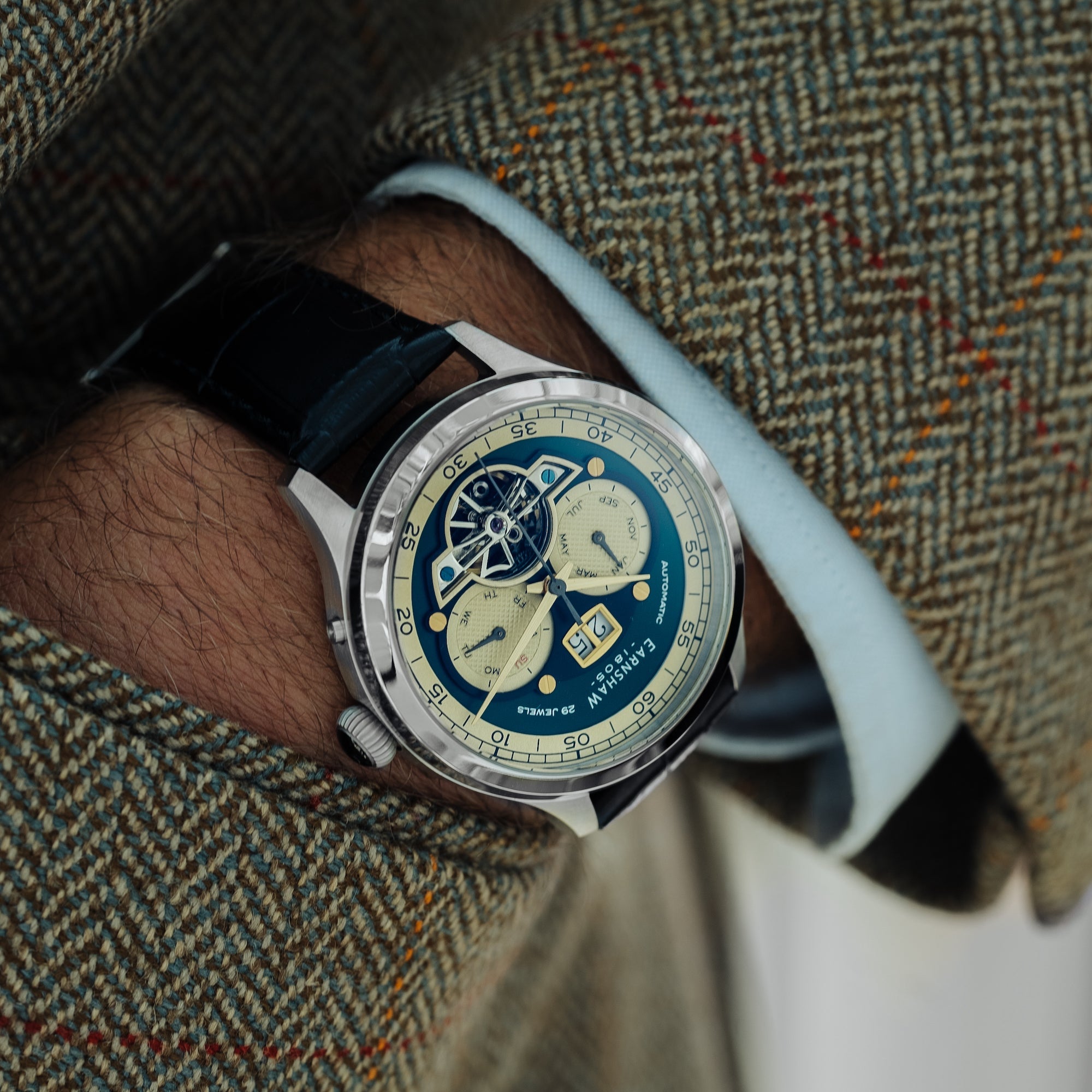 THOMAS EARNSHAW Thomas Earnshaw Baron Forestry Green Automatic Men's Watch ES-8187-03