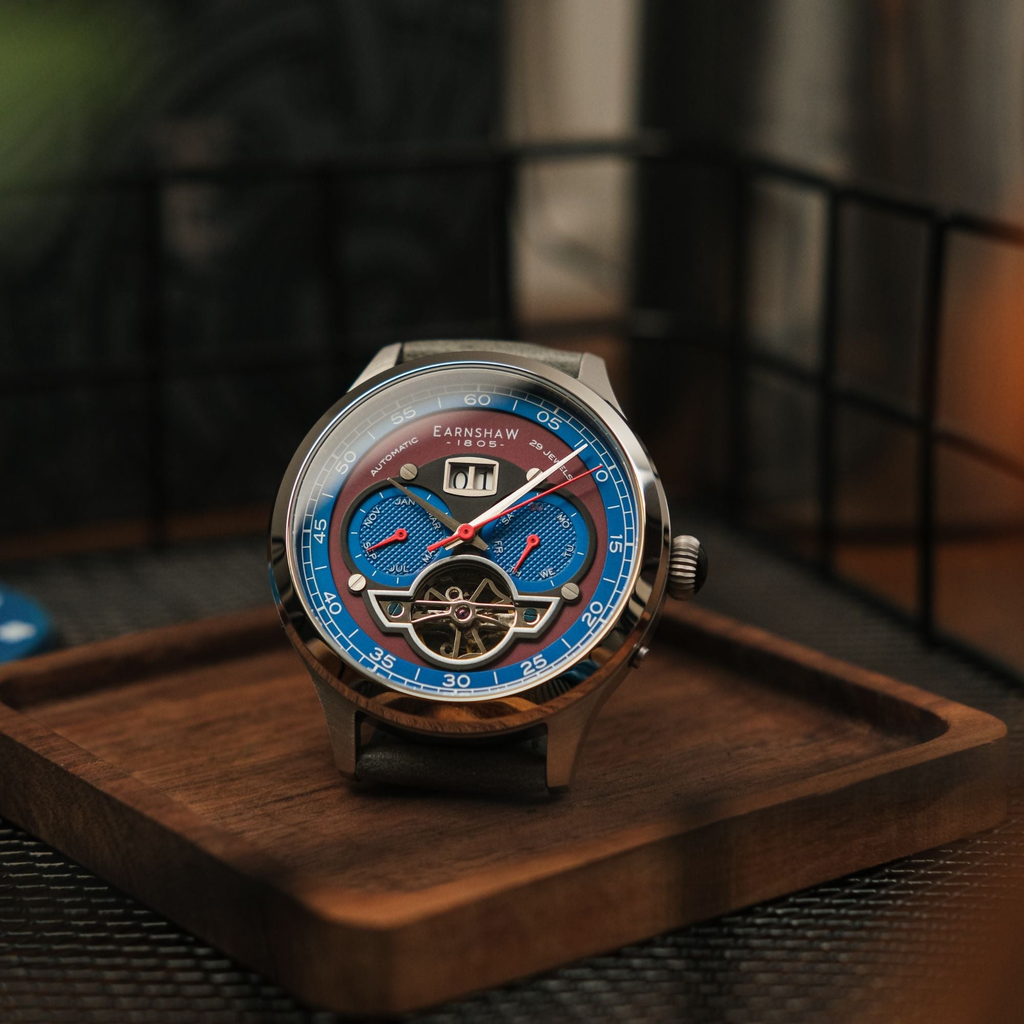 THOMAS EARNSHAW Thomas Earnshaw Baron English Blue Automatic Men's Watch ES-8187-08