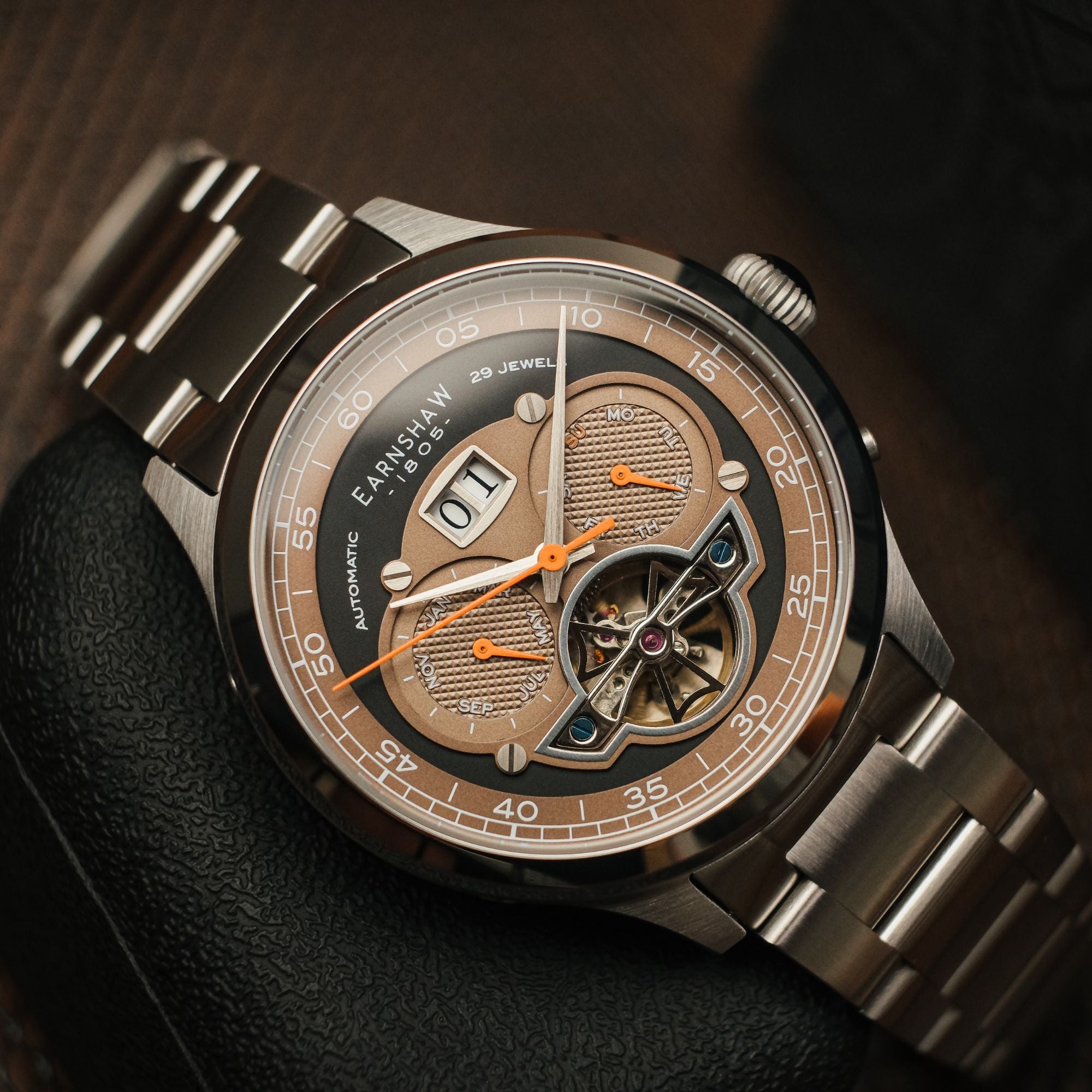 THOMAS EARNSHAW Thomas Earnshaw Baron Ghost Grey Automatic Men's Watch ES-8187-55