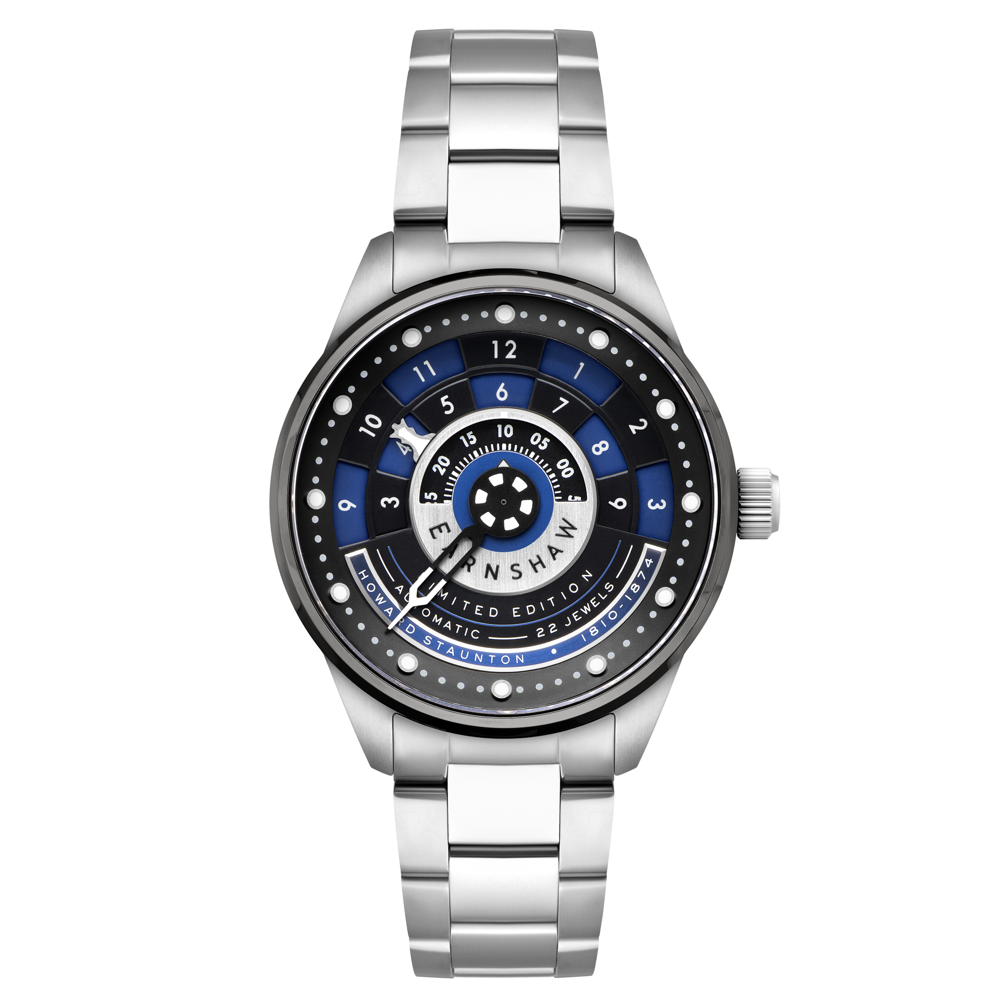THOMAS EARNSHAW Thomas Earnshaw Staunton Chess Set Automatic Limited Edition Pawn Blue Men's Watch ES-8282-55