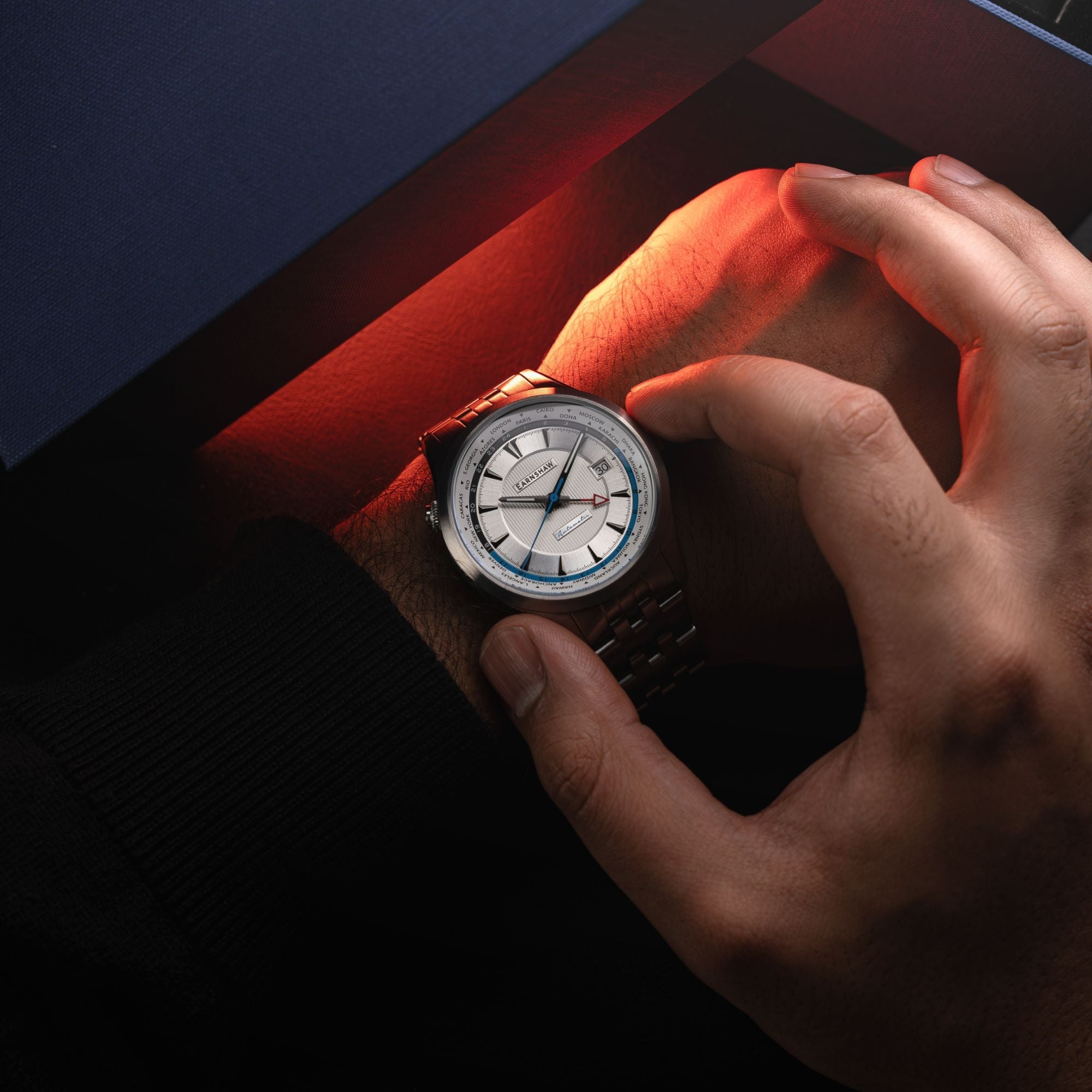 THOMAS EARNSHAW Thomas Earnshaw World Timer GMT Automatic Cascading White Men's Watch ES-8292-33