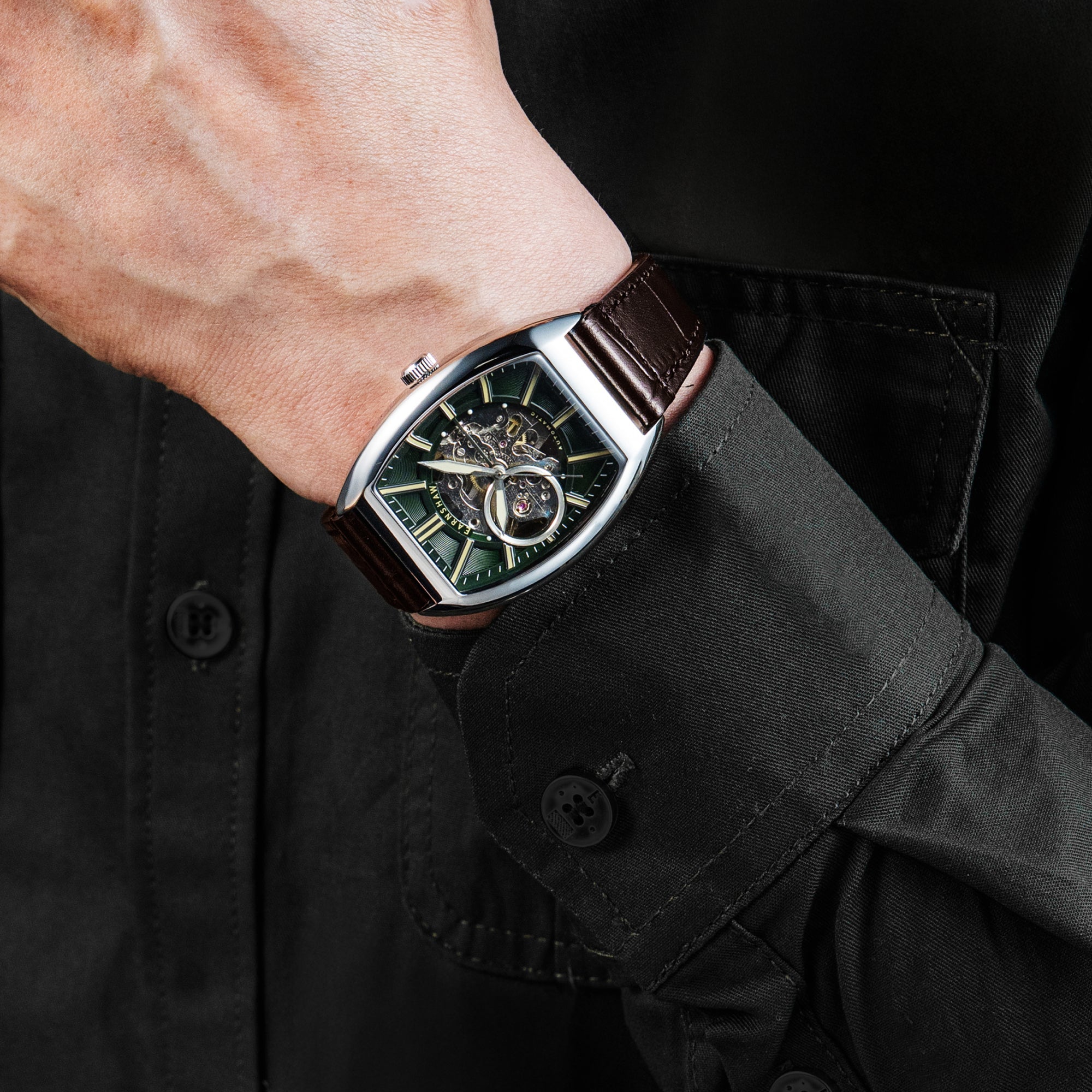THOMAS EARNSHAW Thomas Earnshaw Heritage Beauchamp Skeleton Automatic Men's Watch ES-8310-33