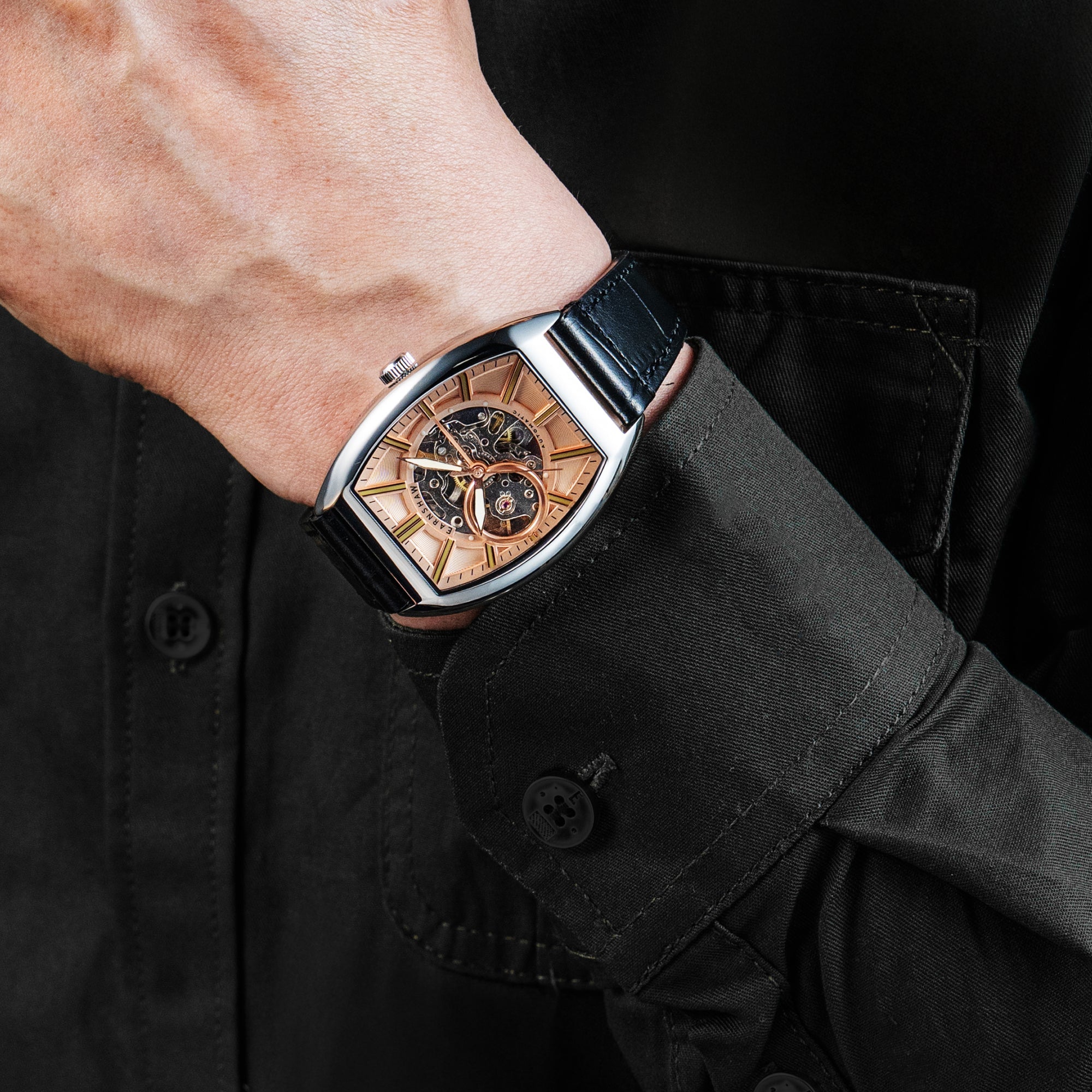THOMAS EARNSHAW Thomas Earnshaw Heritage Beauchamp Skeleton Automatic Men's Watch ES-8310-44
