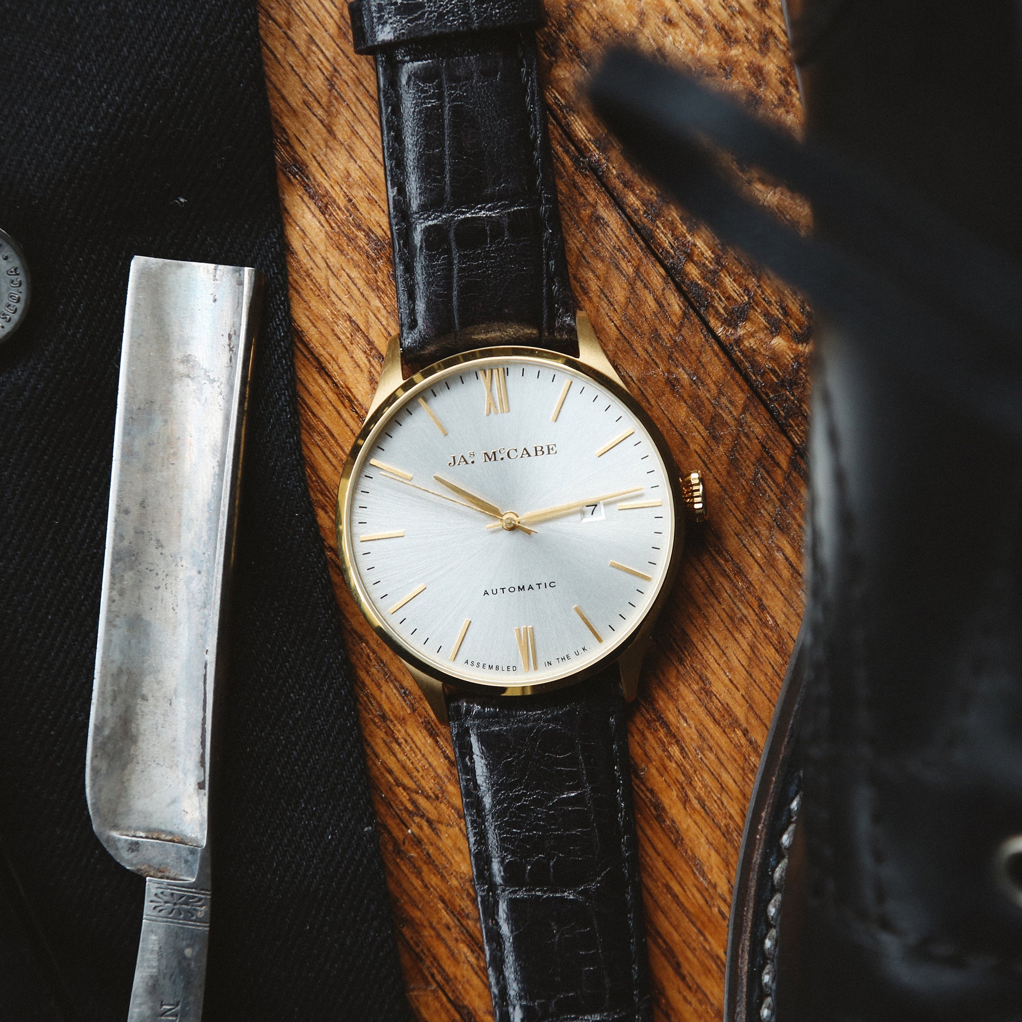 James McCabe London Automatic Silver Sunray Men's Watch JM-1025-02