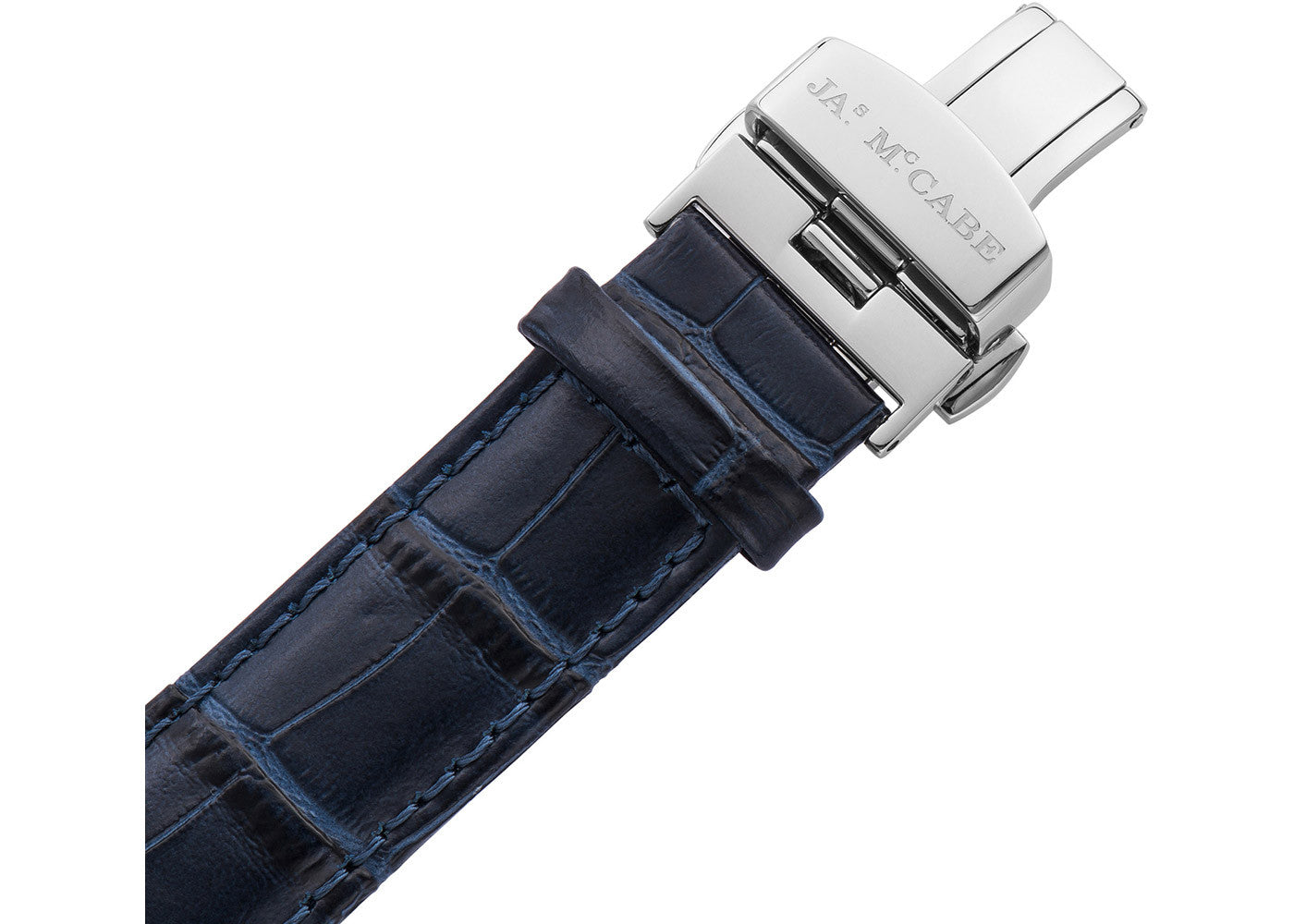JAMES MCCABE James McCabe Heritage Retrograde II Silver Blue Men's Watch JM-1026-03