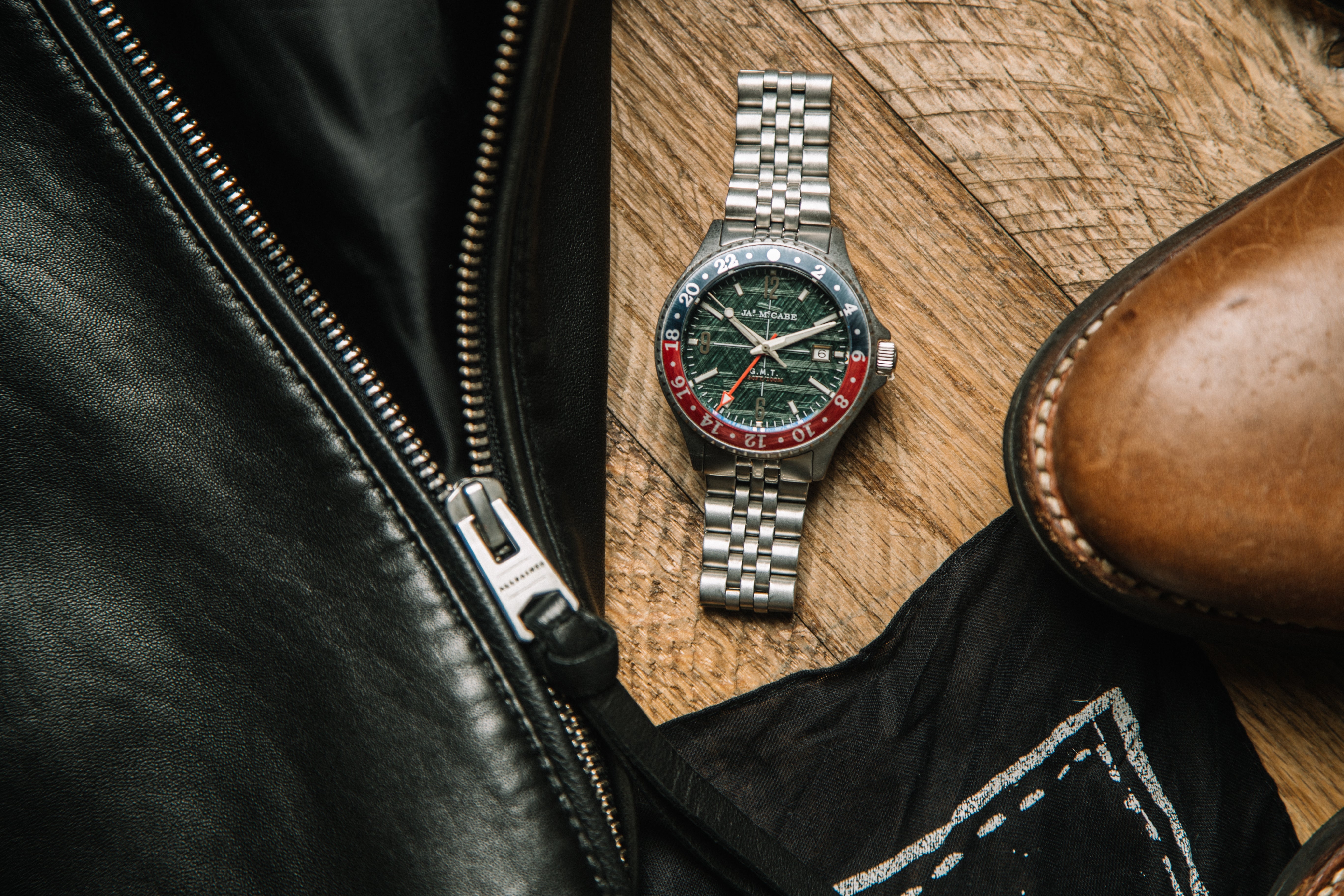 JAMES MCCABE James McCabe Baja GMT Gravel Blue Men's Watch JM-1036-11