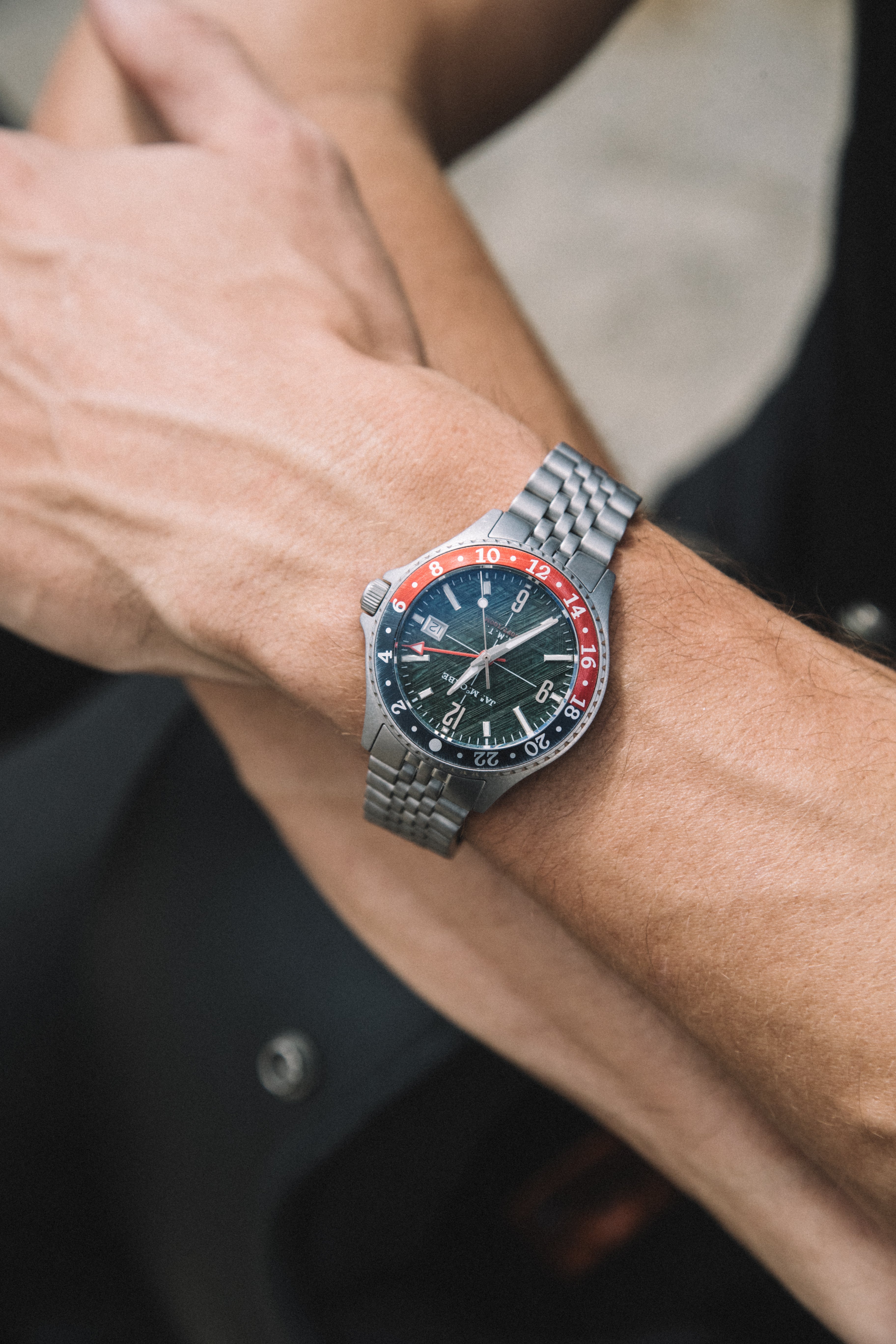 JAMES MCCABE James McCabe Baja GMT Gravel Blue Men's Watch JM-1036-11