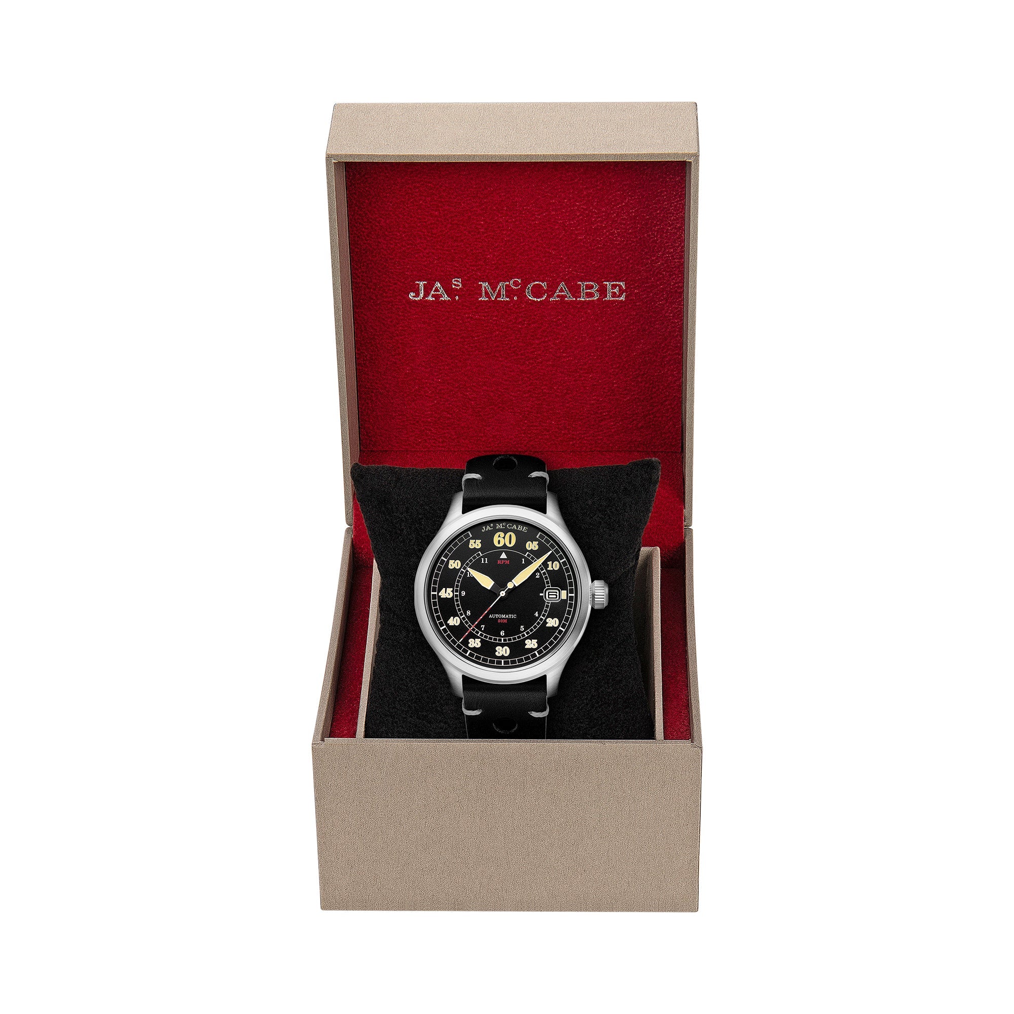 JAMES MCCABE James McCabe Piston Black Bobber Automatic Men's Watch JM-1050-01