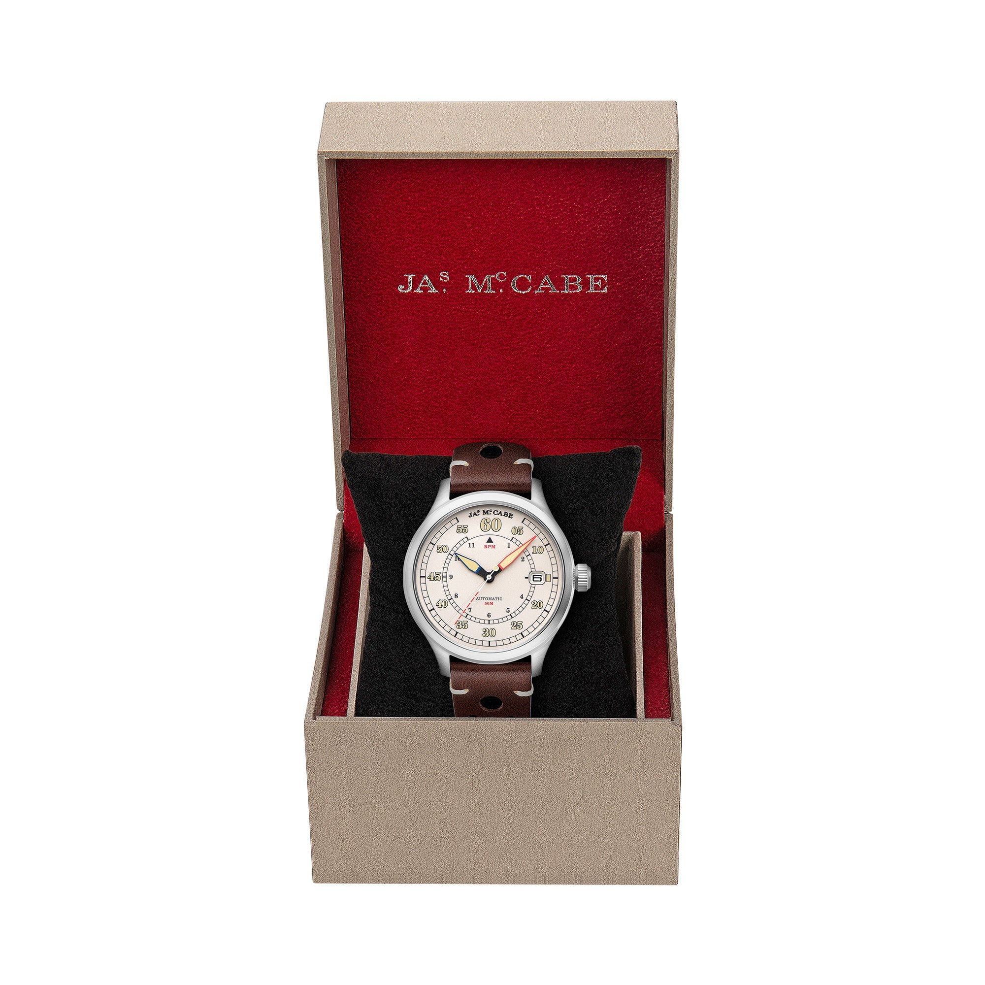 JAMES MCCABE James McCabe Irish Cream Bobber Automatic Men's Watch JM-1050-02