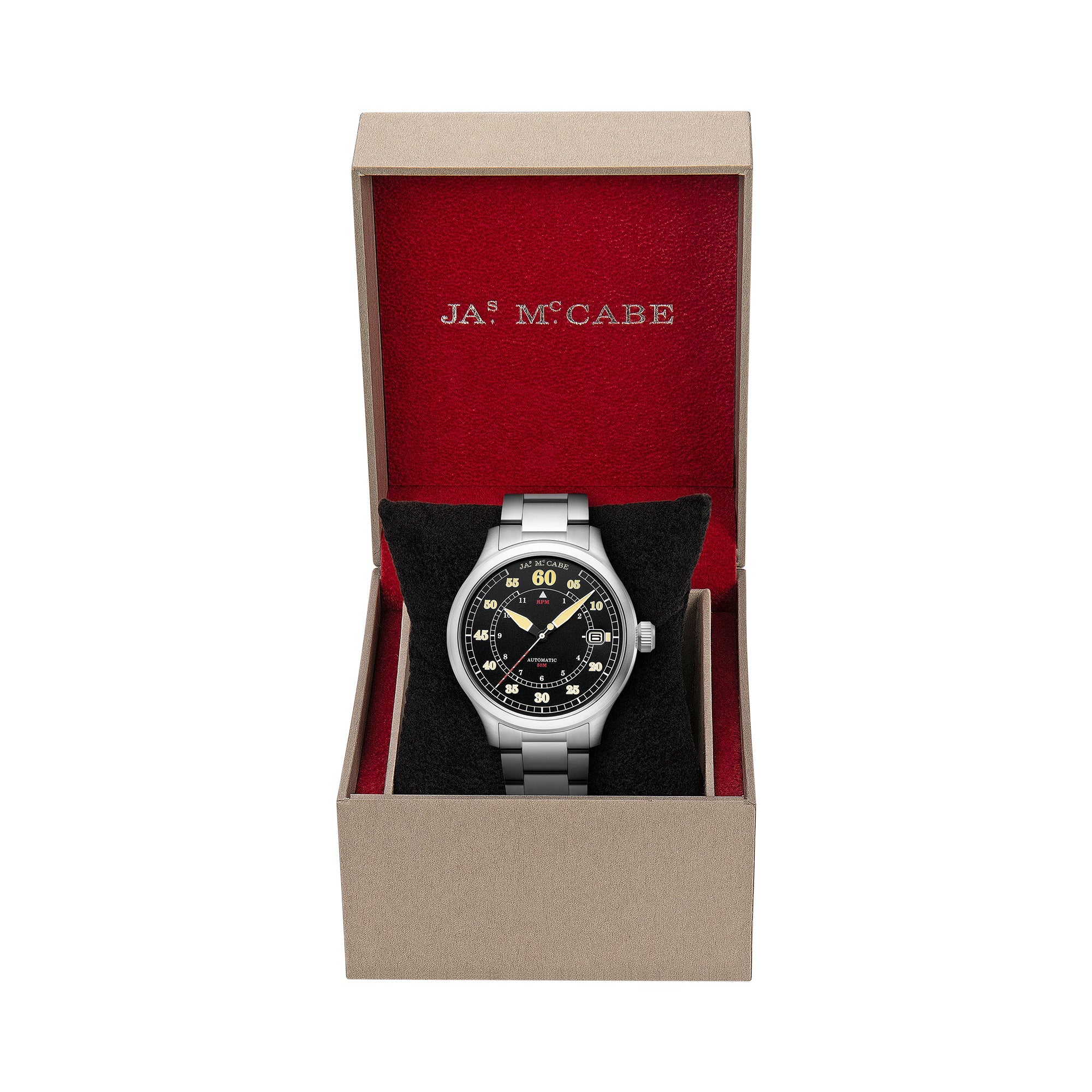 JAMES MCCABE James McCabe Midnight Black Bobber Automatic Men's Watch JM-1050-11