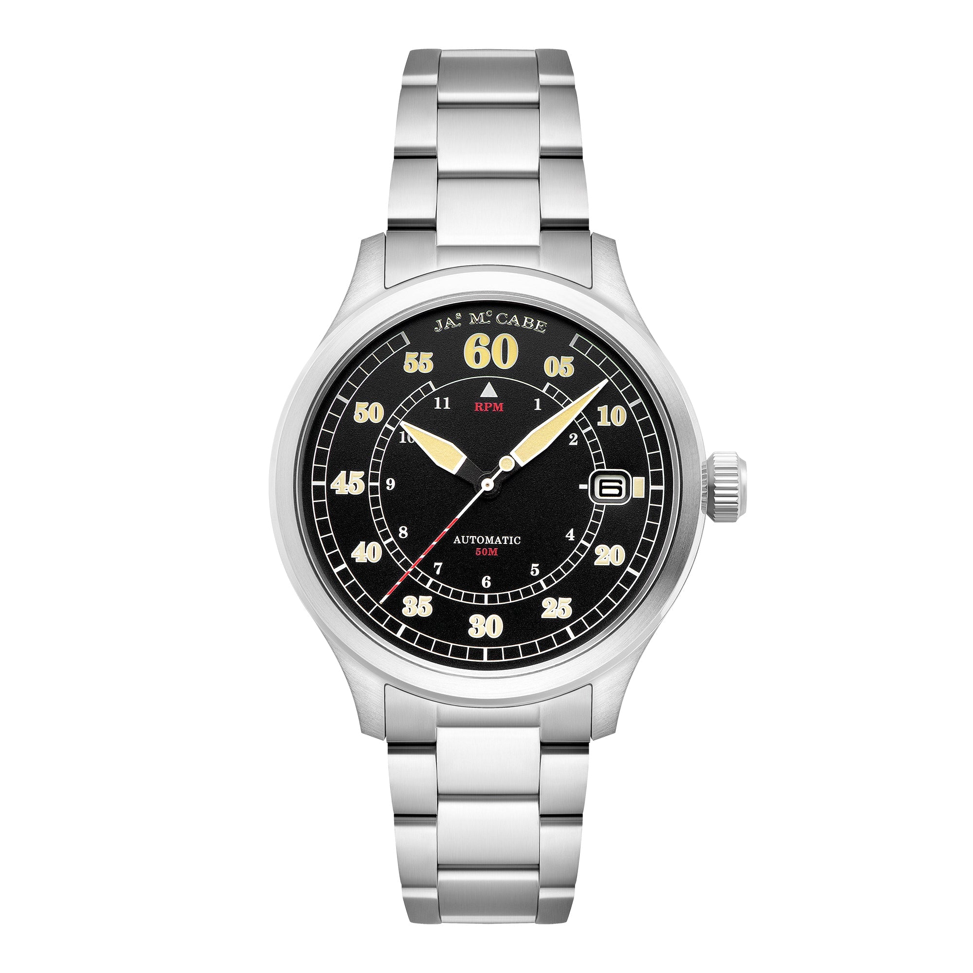 JAMES MCCABE James McCabe Midnight Black Bobber Automatic Men's Watch JM-1050-11