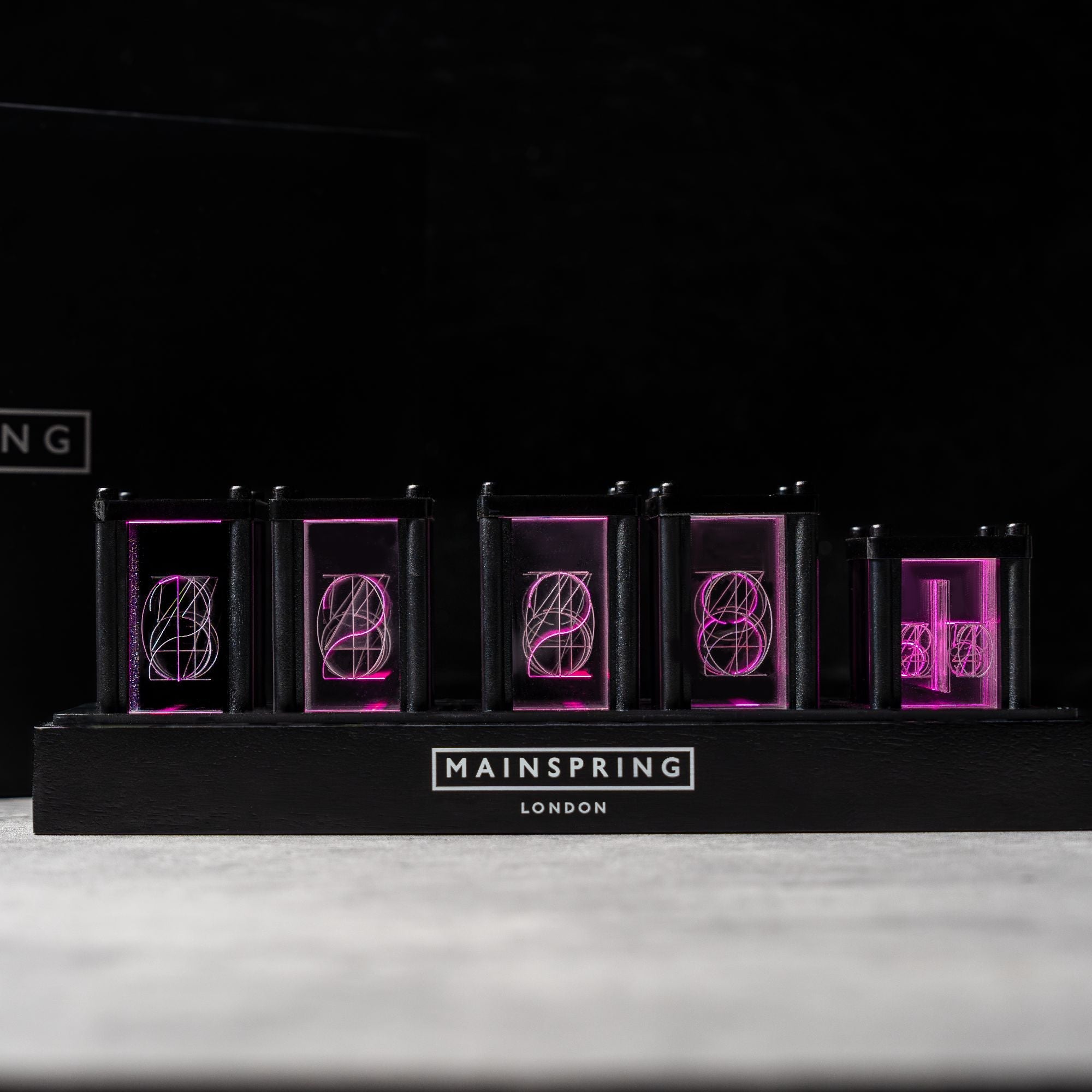 MAINSPRING Neo Nixie Desk Clock - Black