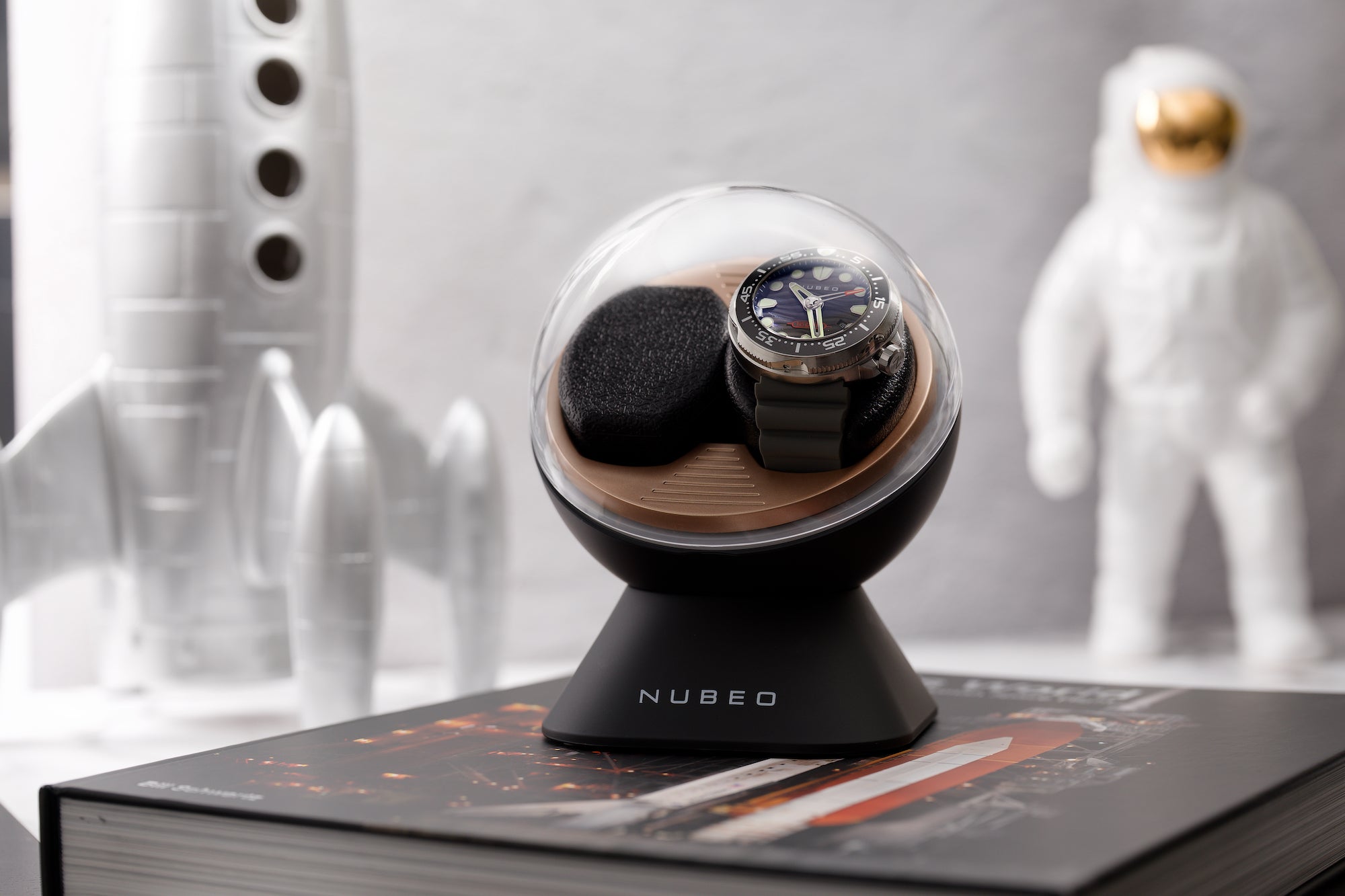 MAINSPRING Mainspring Astronomy Satellite Astro Black Double Watch Winder MS-WIN-SAT-03