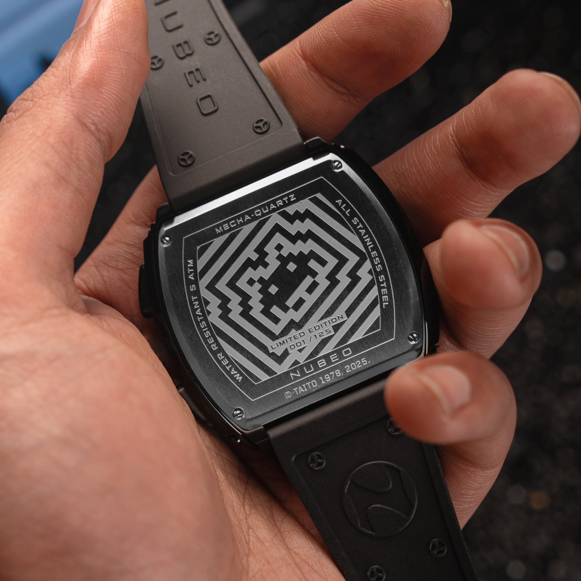 NUBEO Nubeo Magellan Chronograph Space Invaders Limited Edition Astro Ash Men's Watch NB-6024-SI-08