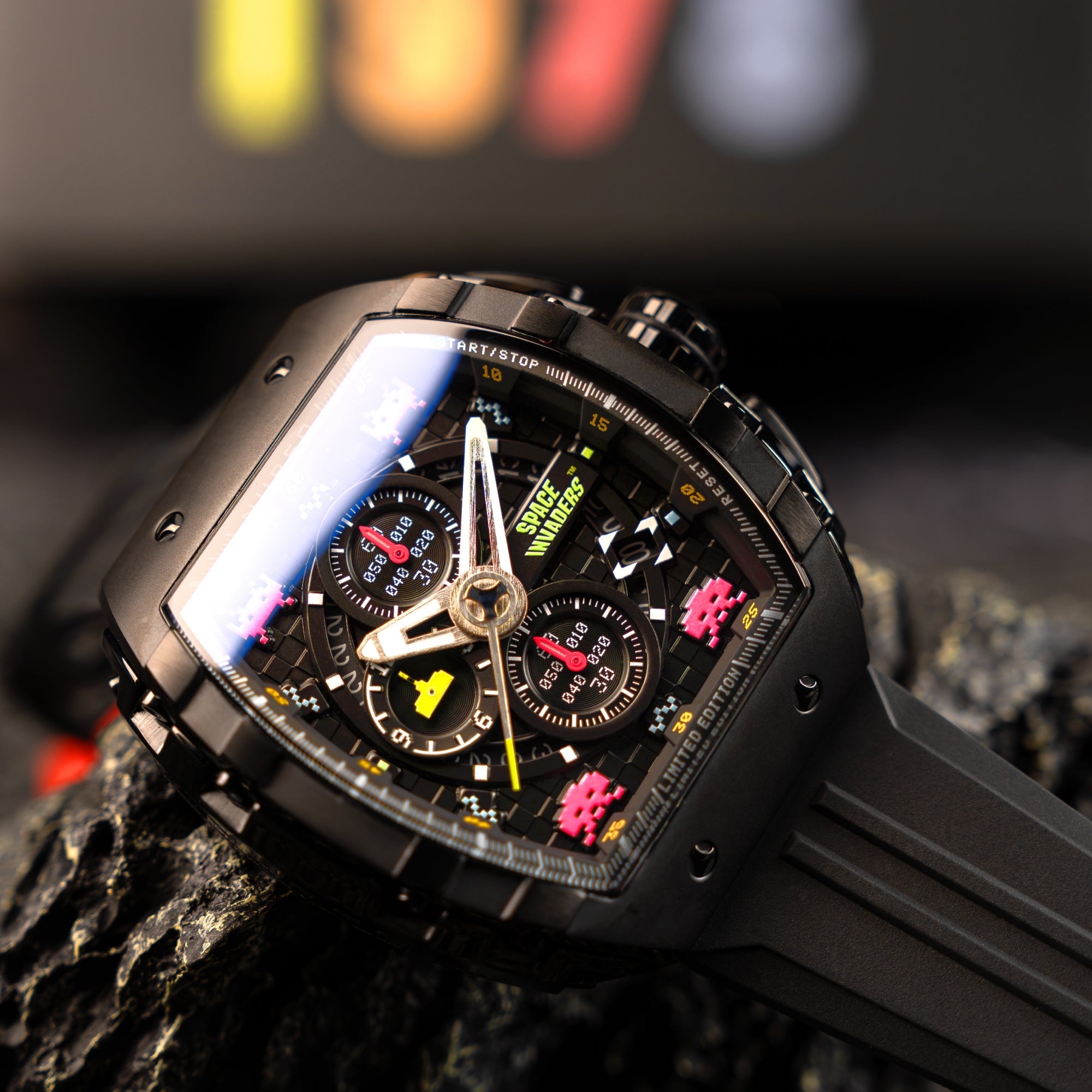 NUBEO Nubeo Magellan Chronograph Space Invaders Limited Edition Astro Ash Men's Watch NB-6024-SI-08