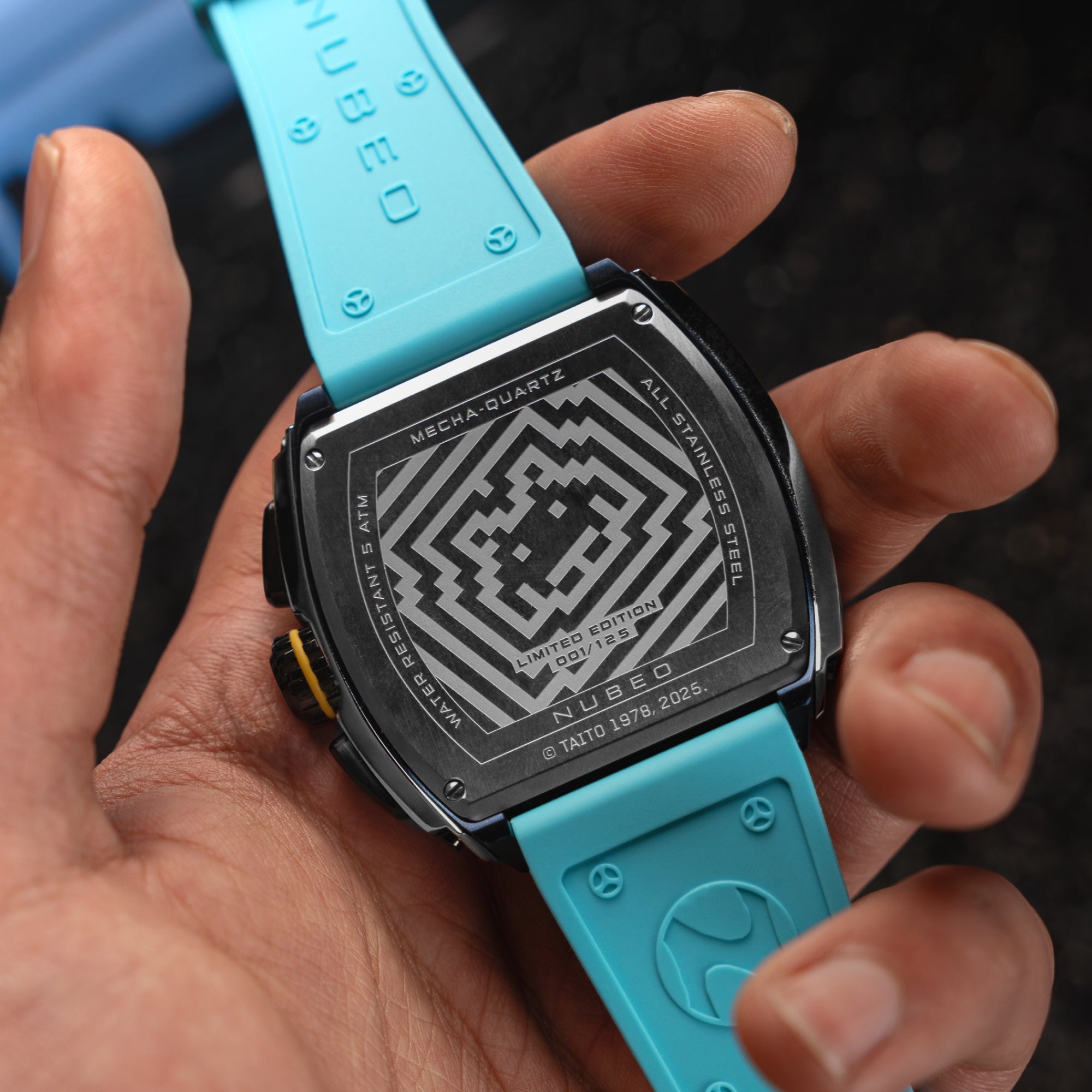 NUBEO Nubeo Magellan Chronograph Space Invaders Limited Edition Cosmic Cobalt Men's Watch NB-6024-SI-0A