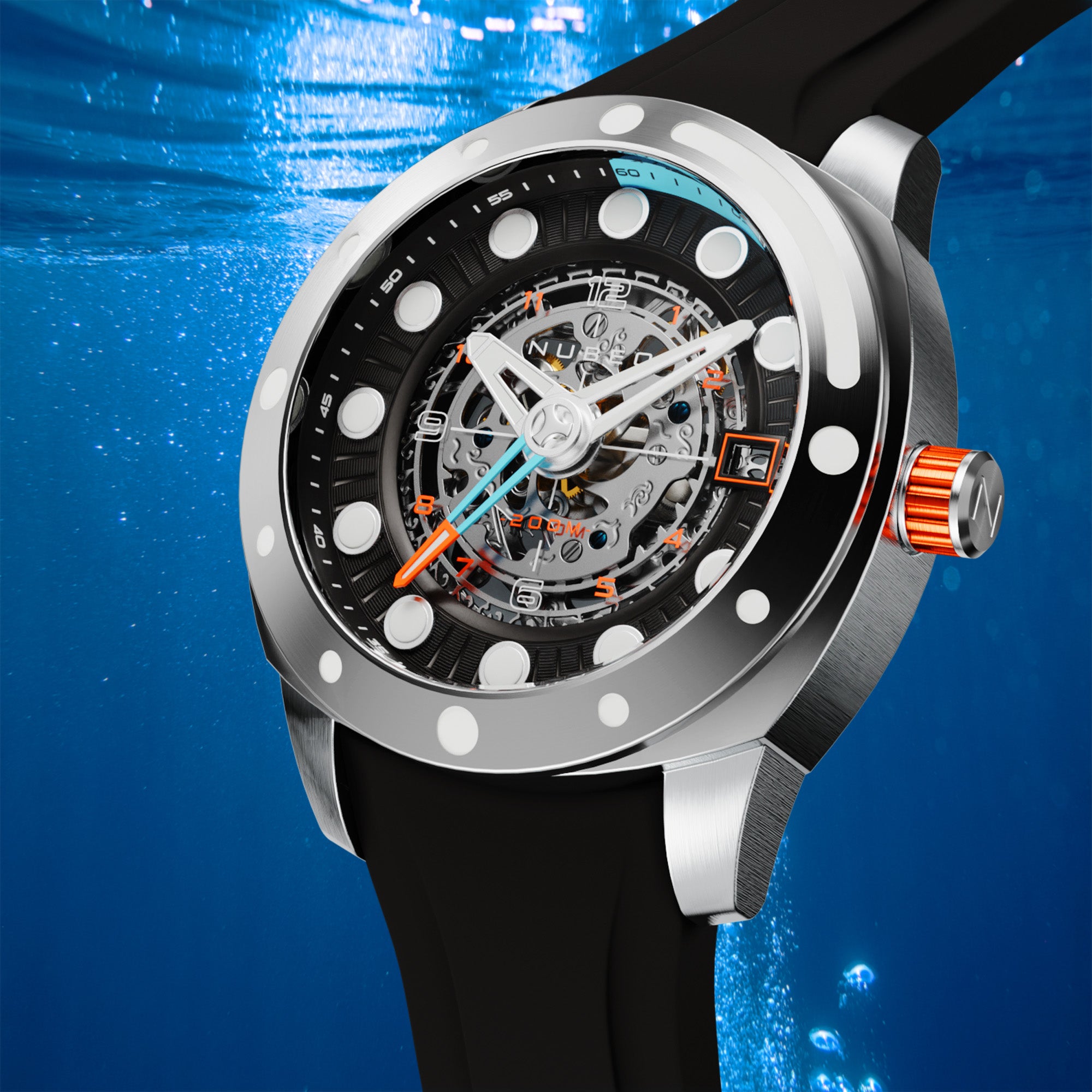 NUBEO Nubeo Benthic Men's Automatic Skeleton Black Watch NB-6044-01