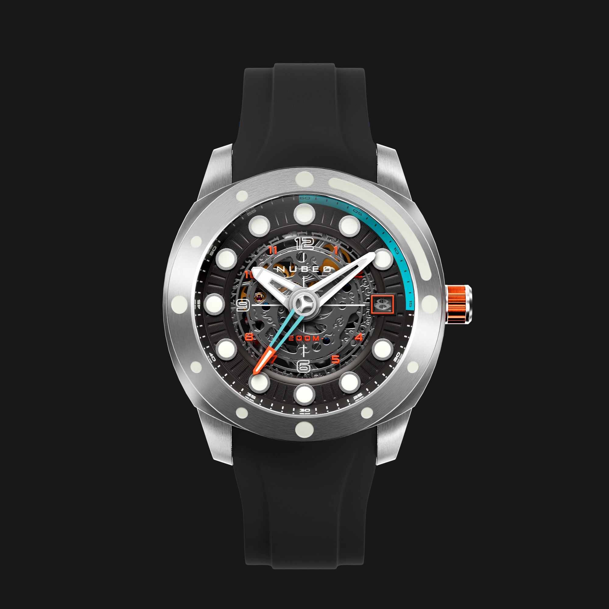 NUBEO Nubeo Benthic Men's Automatic Skeleton Black Watch NB-6044-01