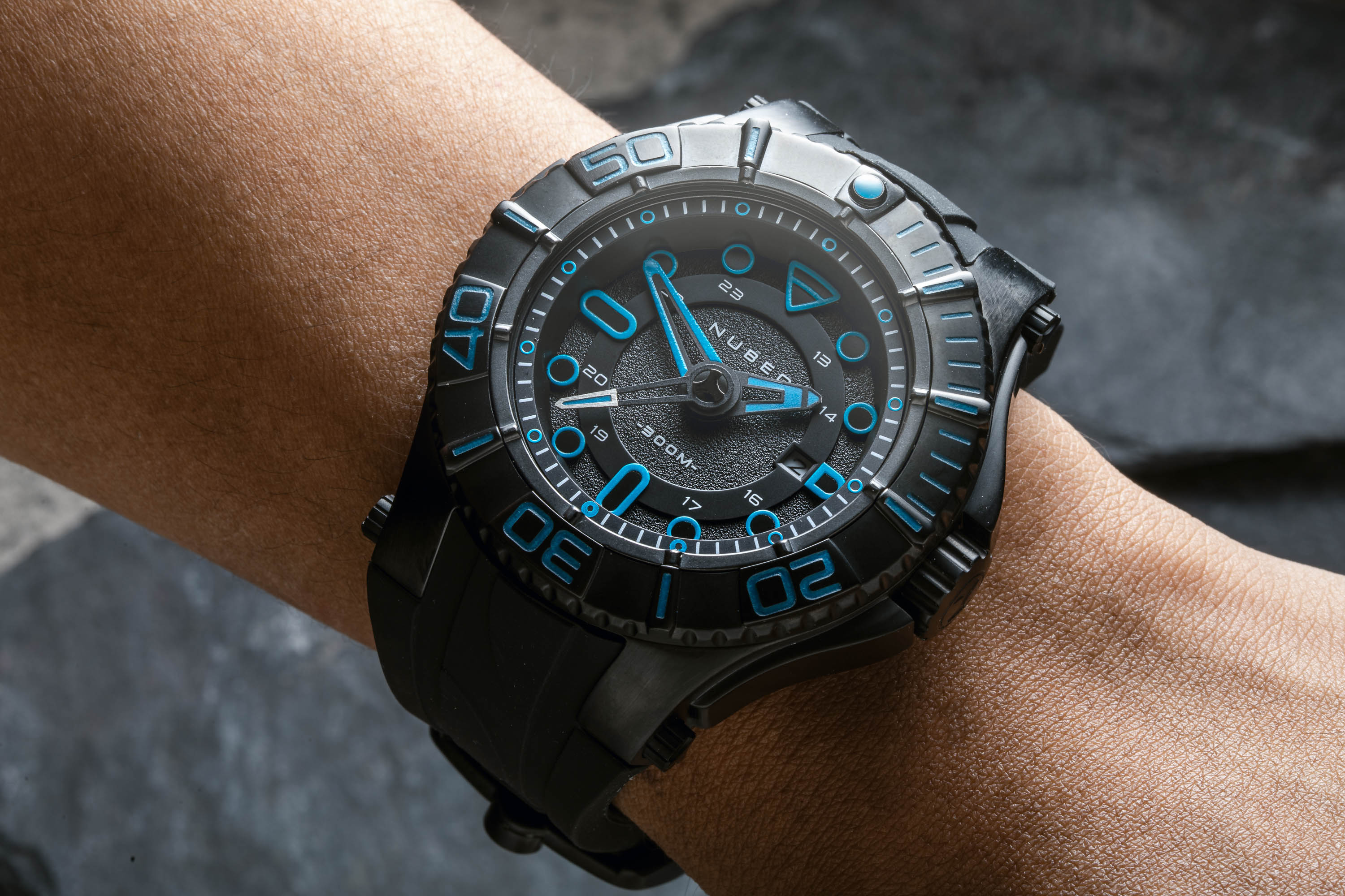 NUBEO Nubeo Manta Men's Japanese Automatic Stealth Aqua Watch NB-6054-01