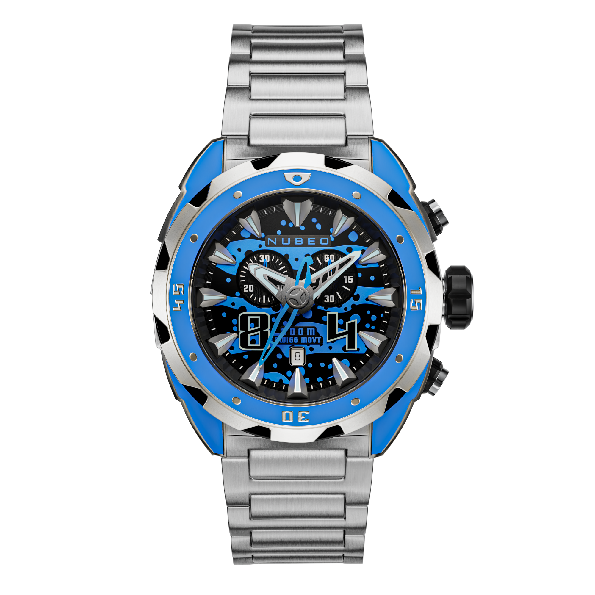 NUBEO Nubeo Swell Men's Swiss Quartz Cerulean Watch NB-6057-33