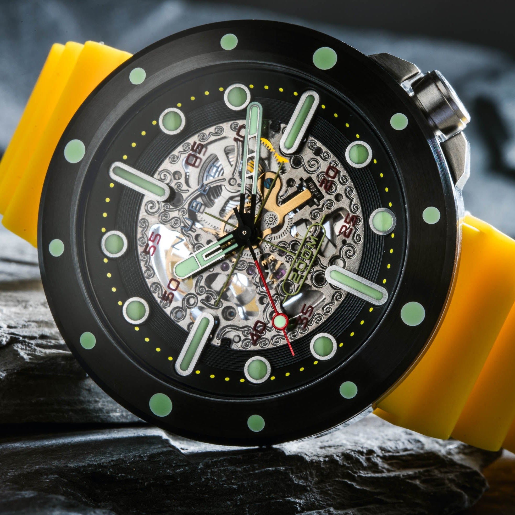 NUBEO Nubeo Space Cassini Men's Automatic Skeleton Hazard Watch NB-6058-01