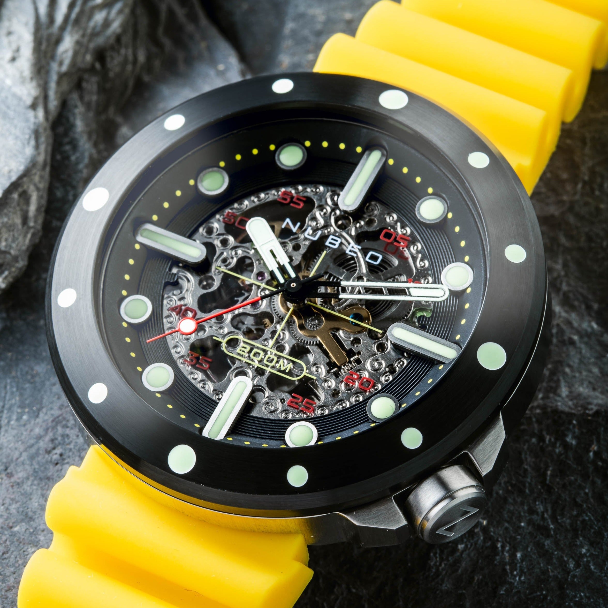 NUBEO Nubeo Space Cassini Men's Automatic Skeleton Hazard Watch NB-6058-01