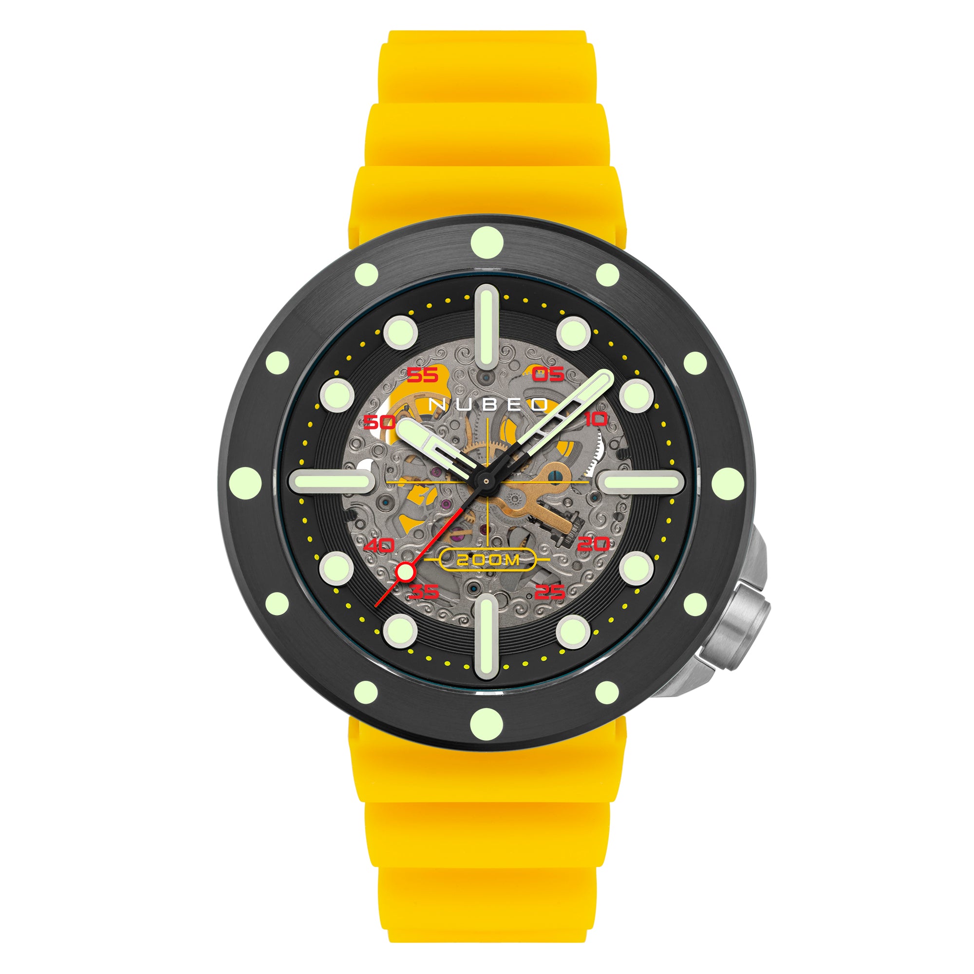 NUBEO Nubeo Space Cassini Men's Automatic Skeleton Hazard Watch NB-6058-01