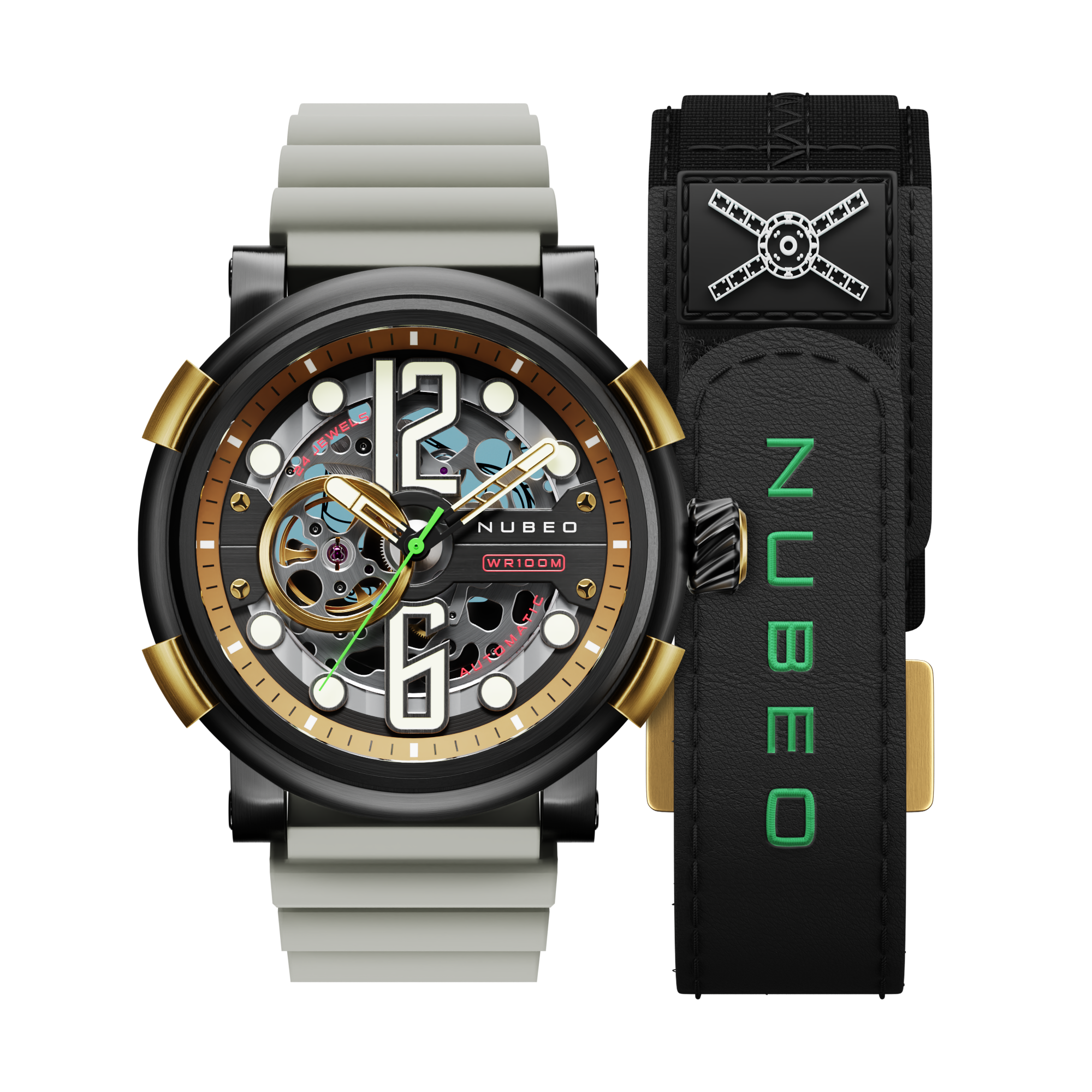 NUBEO Nubeo Space Orion Men's Japanese Automatic Supernova Black Watch NB-6062-05