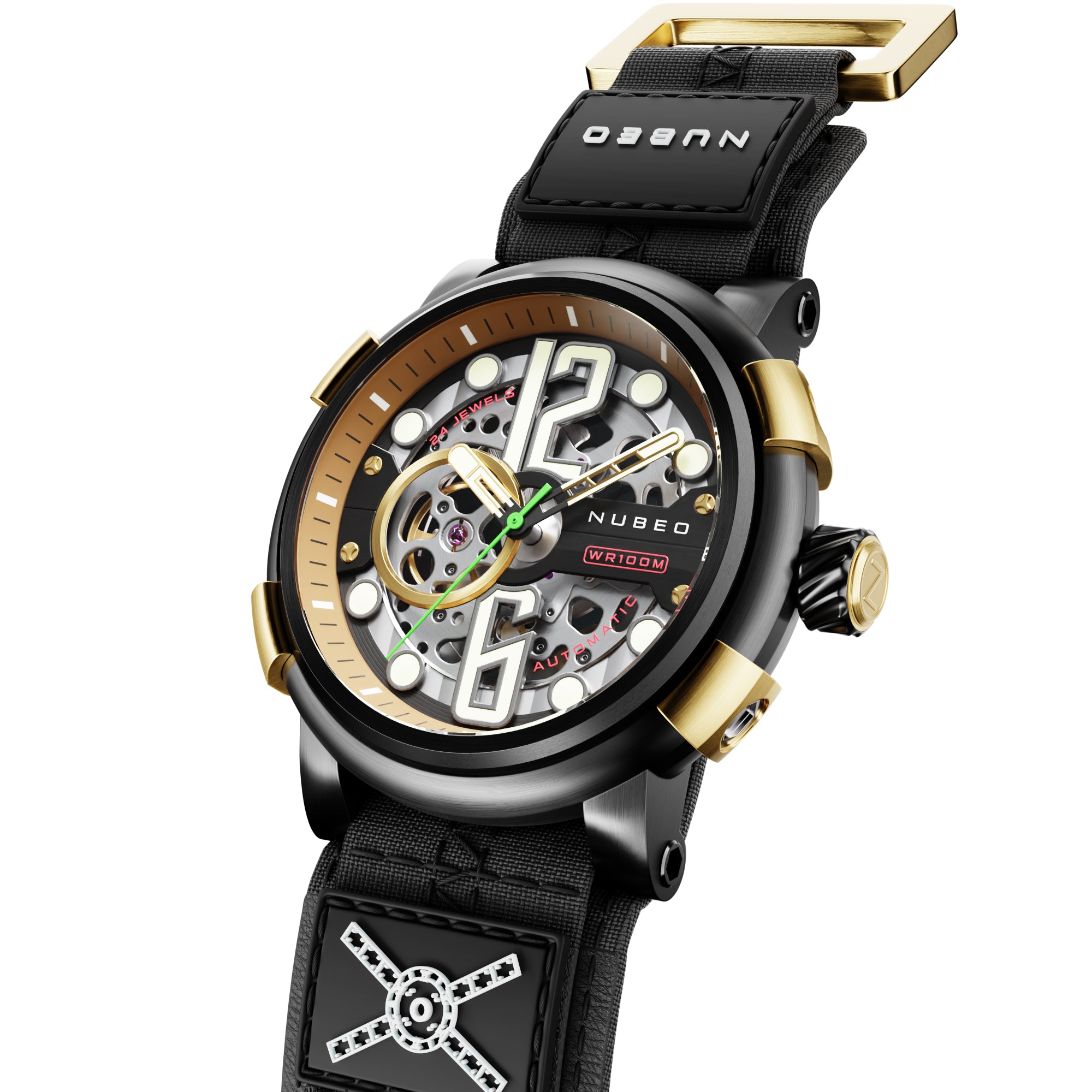 NUBEO Nubeo Space Orion Men's Japanese Automatic Supernova Black Watch NB-6062-05