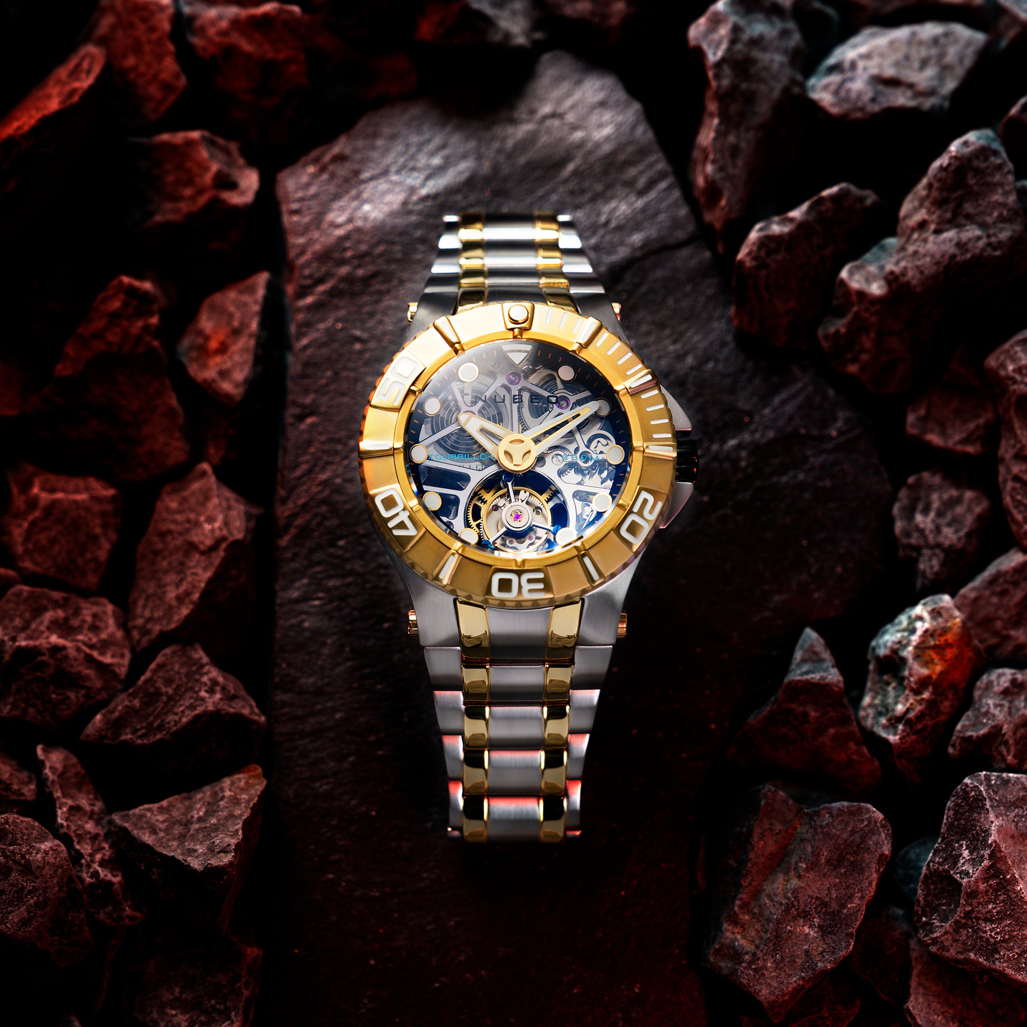 NUBEO Nubeo Manta Sapphire Tourbillon Limited Edition Men's Watch NB-6069-22