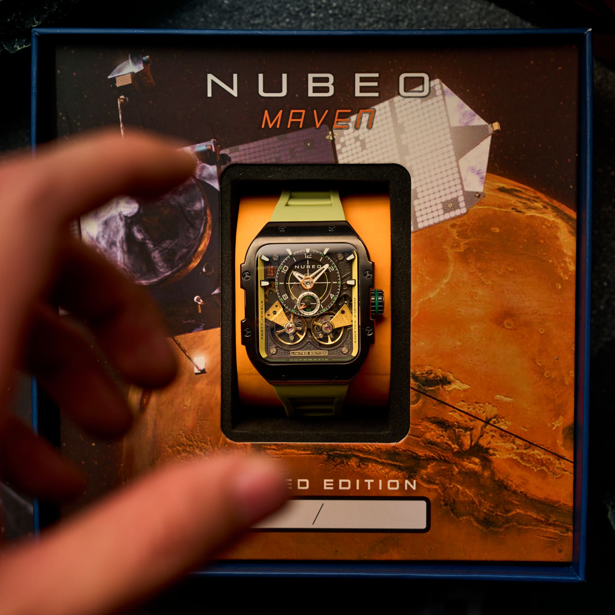 NUBEO Nubeo Maven Automatic Limited Edition Dark Khaki Men's Watch NB-6077-0B