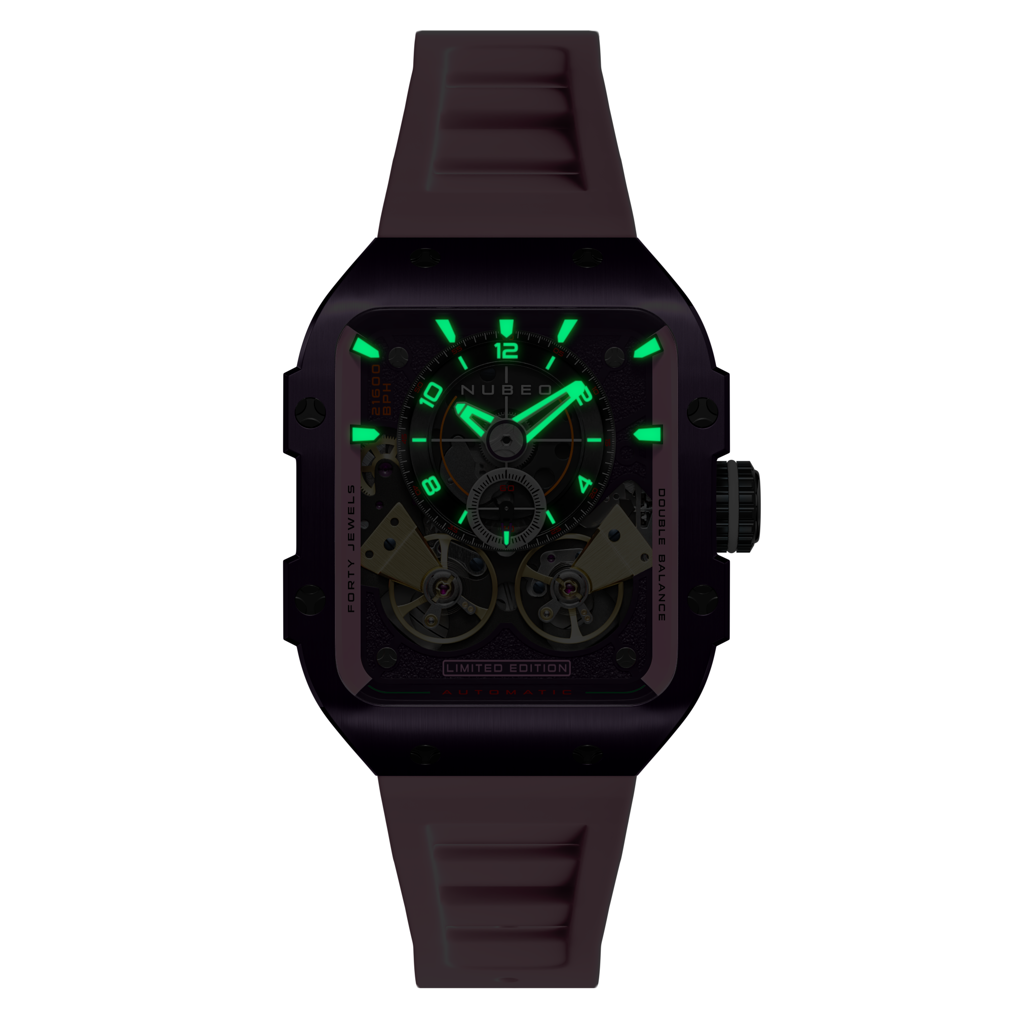 NUBEO Nubeo Maven Automatic Limited Edition Rich Purple Men's Watch NB-6077-0D