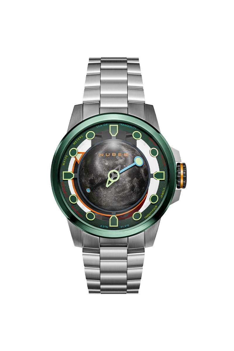 NUBEO Nubeo Tranquility Automatic Limited Edition Quarter Green Men's Watch NB-6091-33