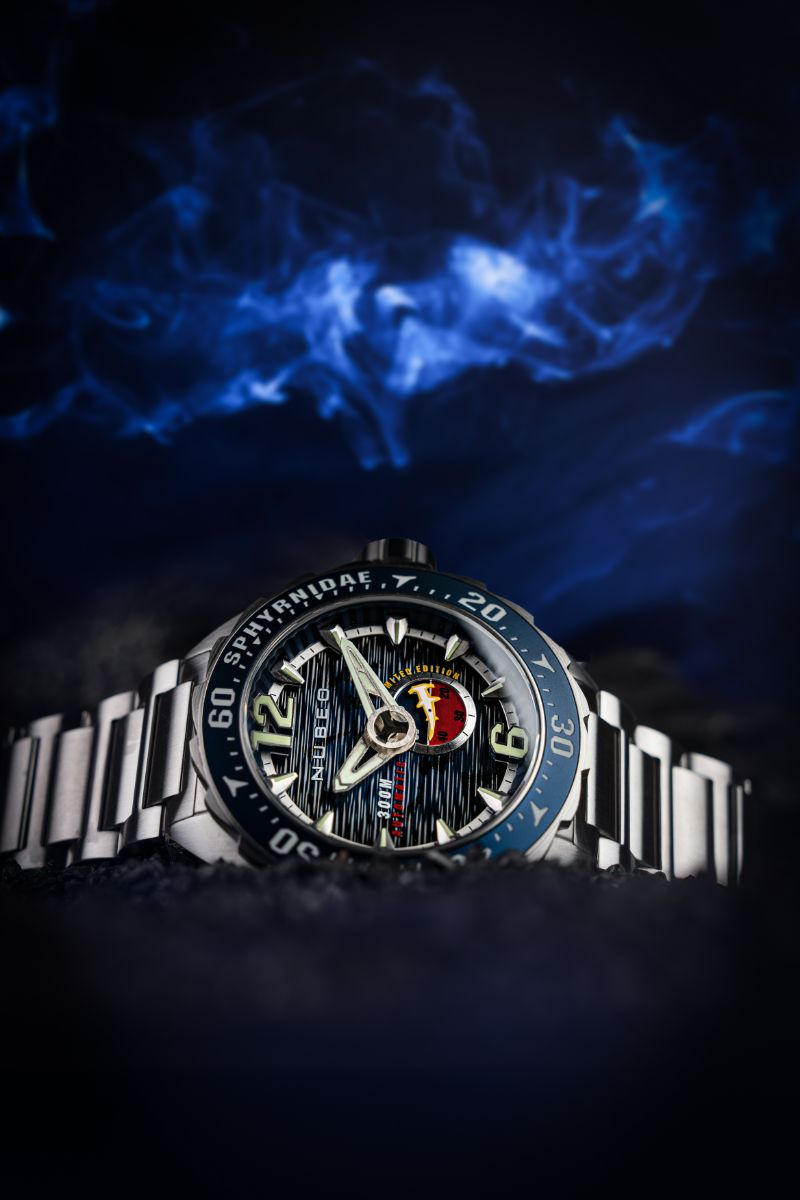 Nubeo Sphyrnidae Automatic Limited Edition Aurora Blue Men's Watch NB-6092-22