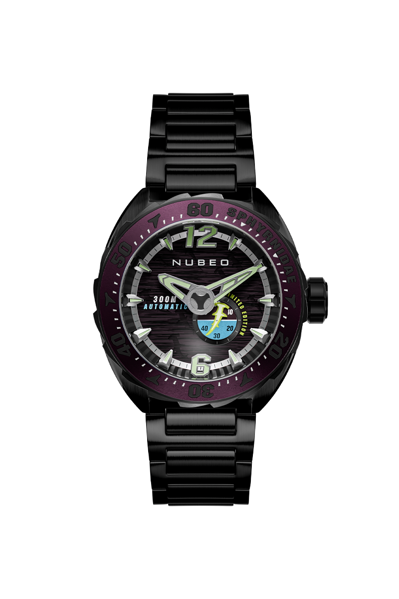 Nubeo Sphyrnidae Automatic Limited Edition Manta Black Men's Watch NB-6092-55