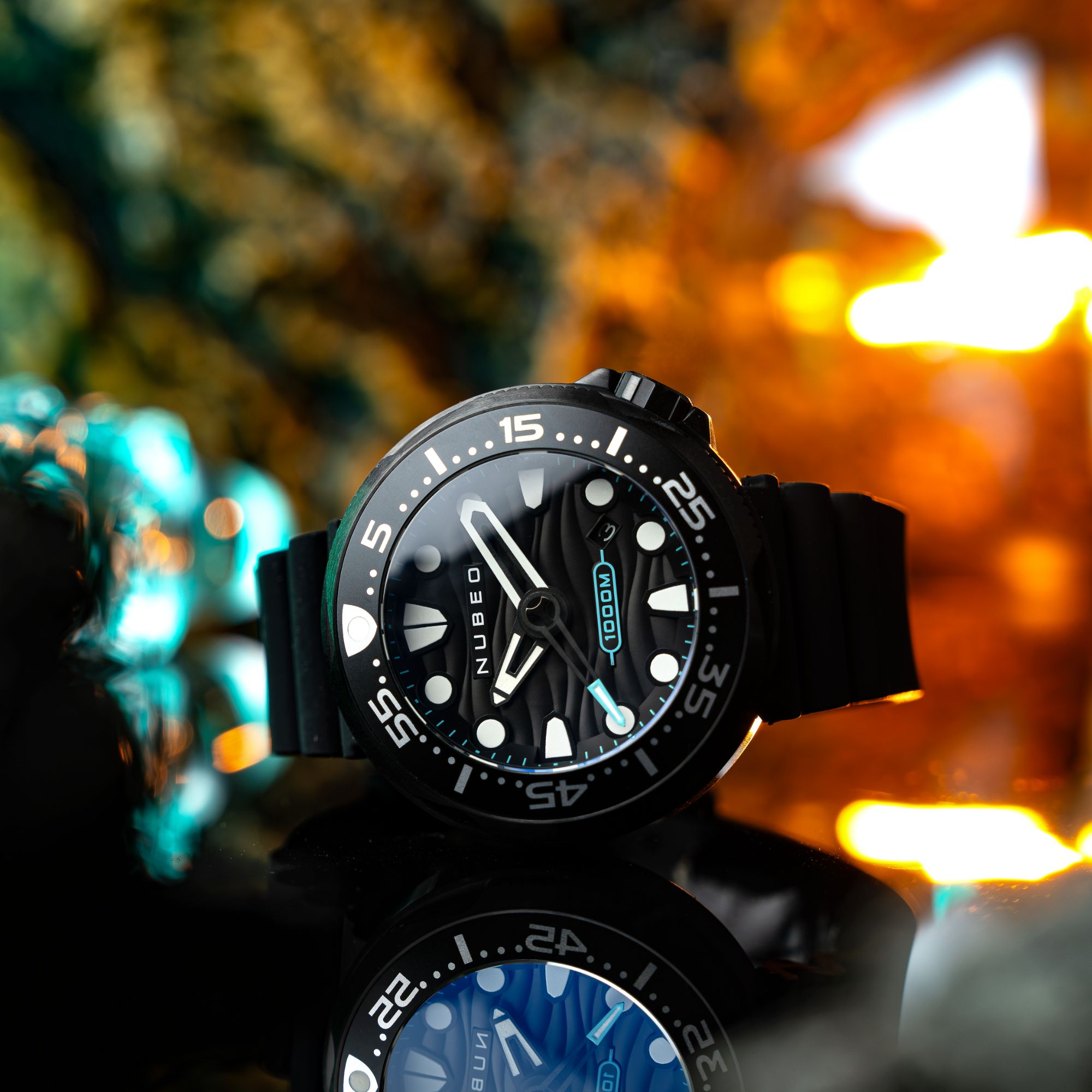 NUBEO Nubeo Ventana Limited Edition Avra Black Automatic Men's Watch NB-6102-05