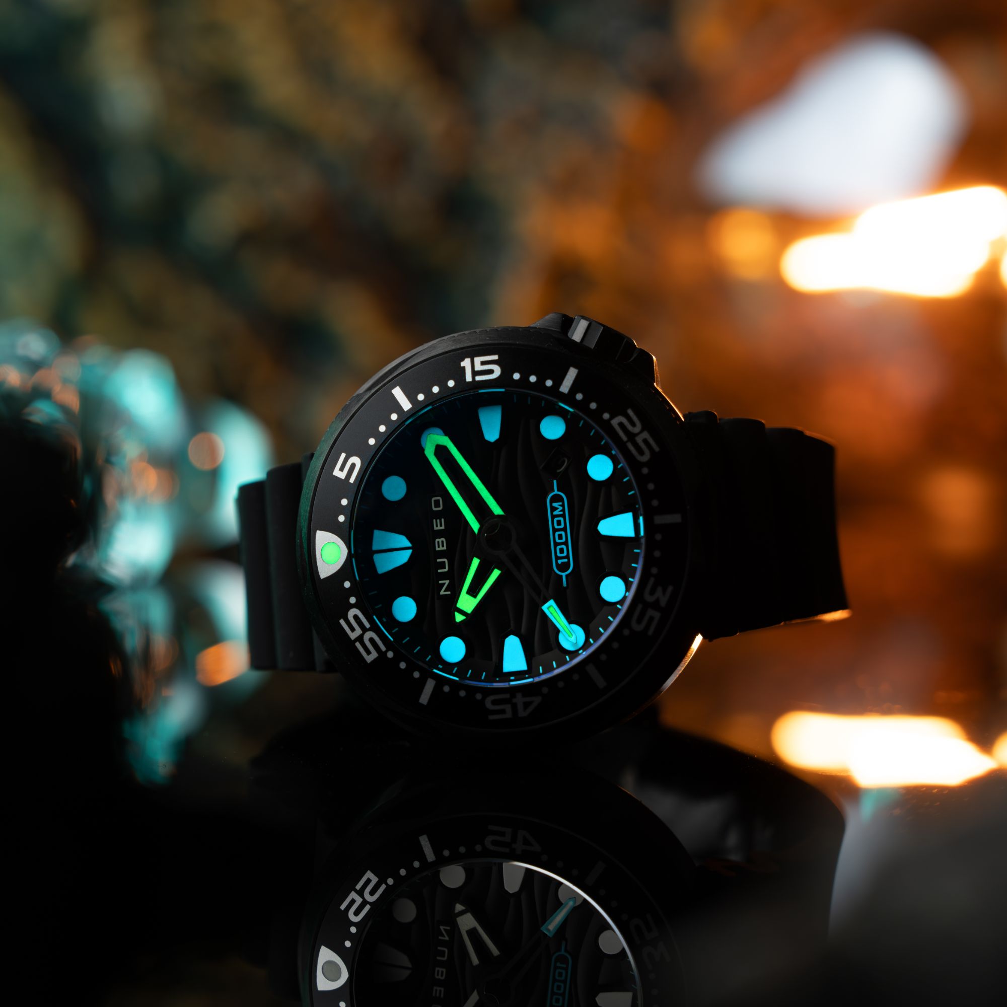 NUBEO Nubeo Ventana Limited Edition Avra Black Automatic Men's Watch NB-6102-05