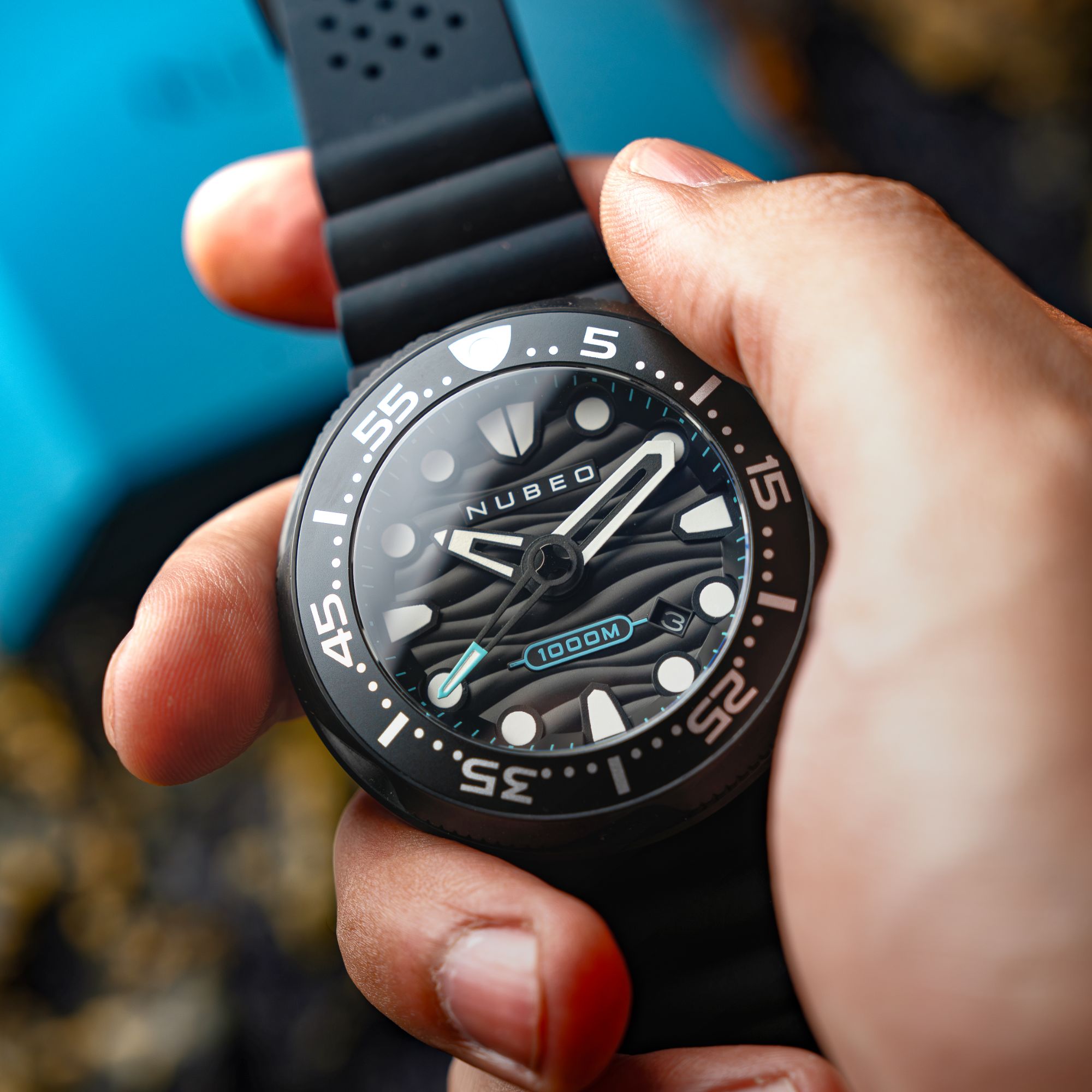 NUBEO Nubeo Ventana Limited Edition Avra Black Automatic Men's Watch NB-6102-05