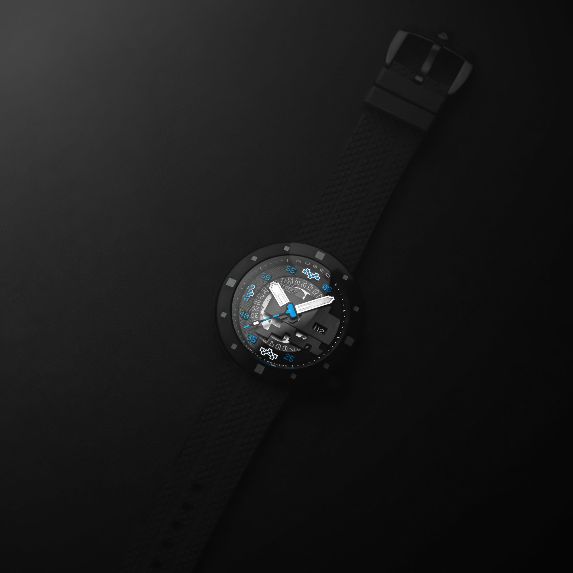 NUBEO Nubeo Cassini Automatic Space Invaders Limited Edition Hyperspace Blue Men's Watch NB-6103-06