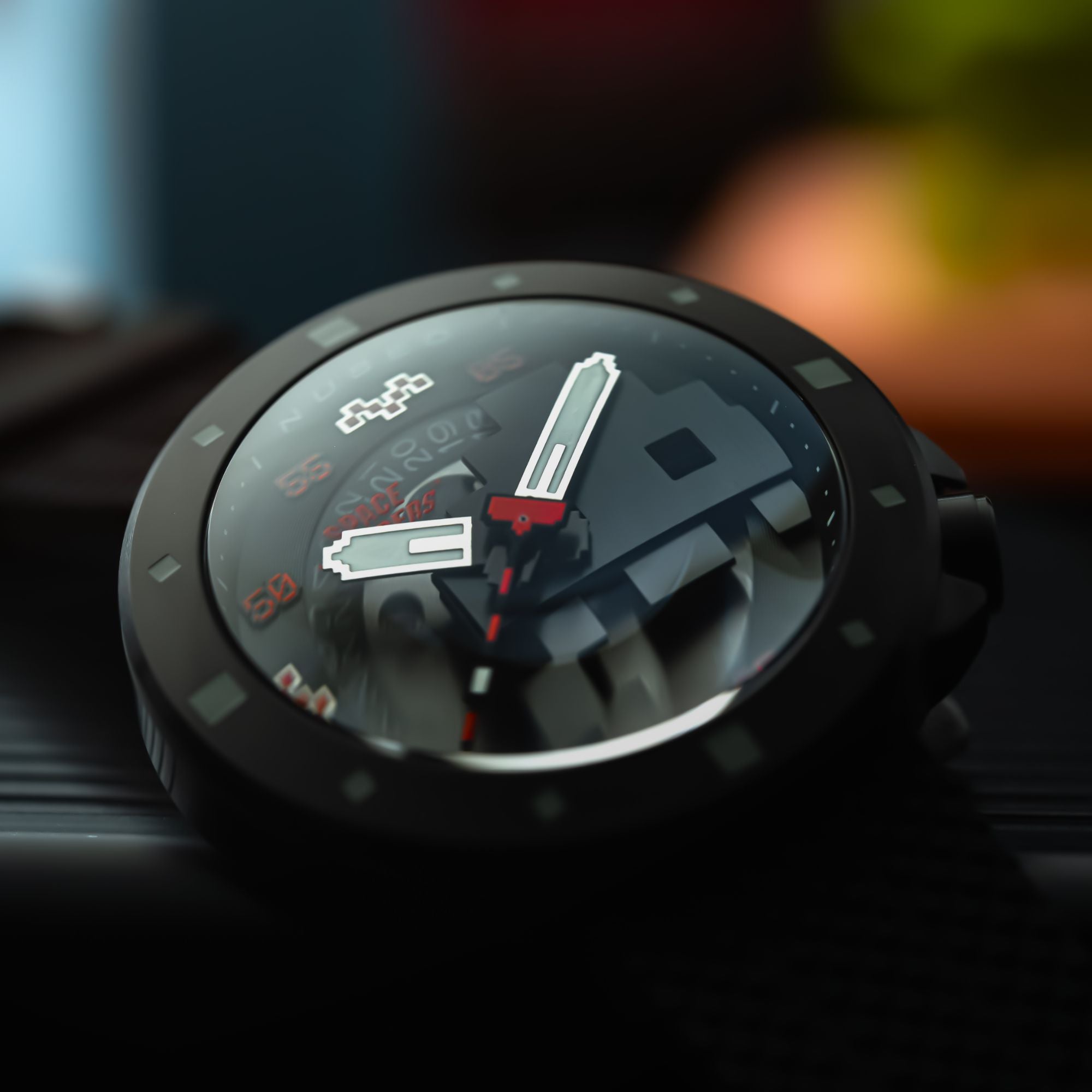 NUBEO Nubeo Cassini Automatic Space Invaders Limited Edition Eclipse Red Men's Watch NB-6103-08