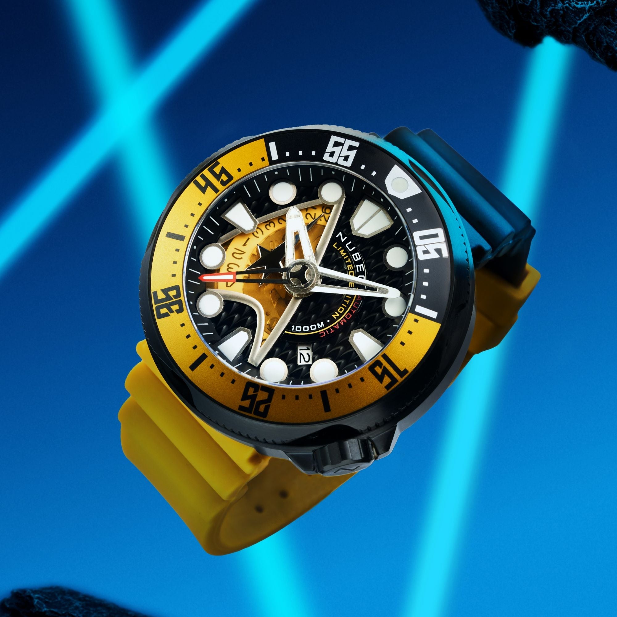 NUBEO Nubeo Ventana Automatic Star Trek Starfleet Limited Edition Command Yellow Men's Watch NB-6104-01