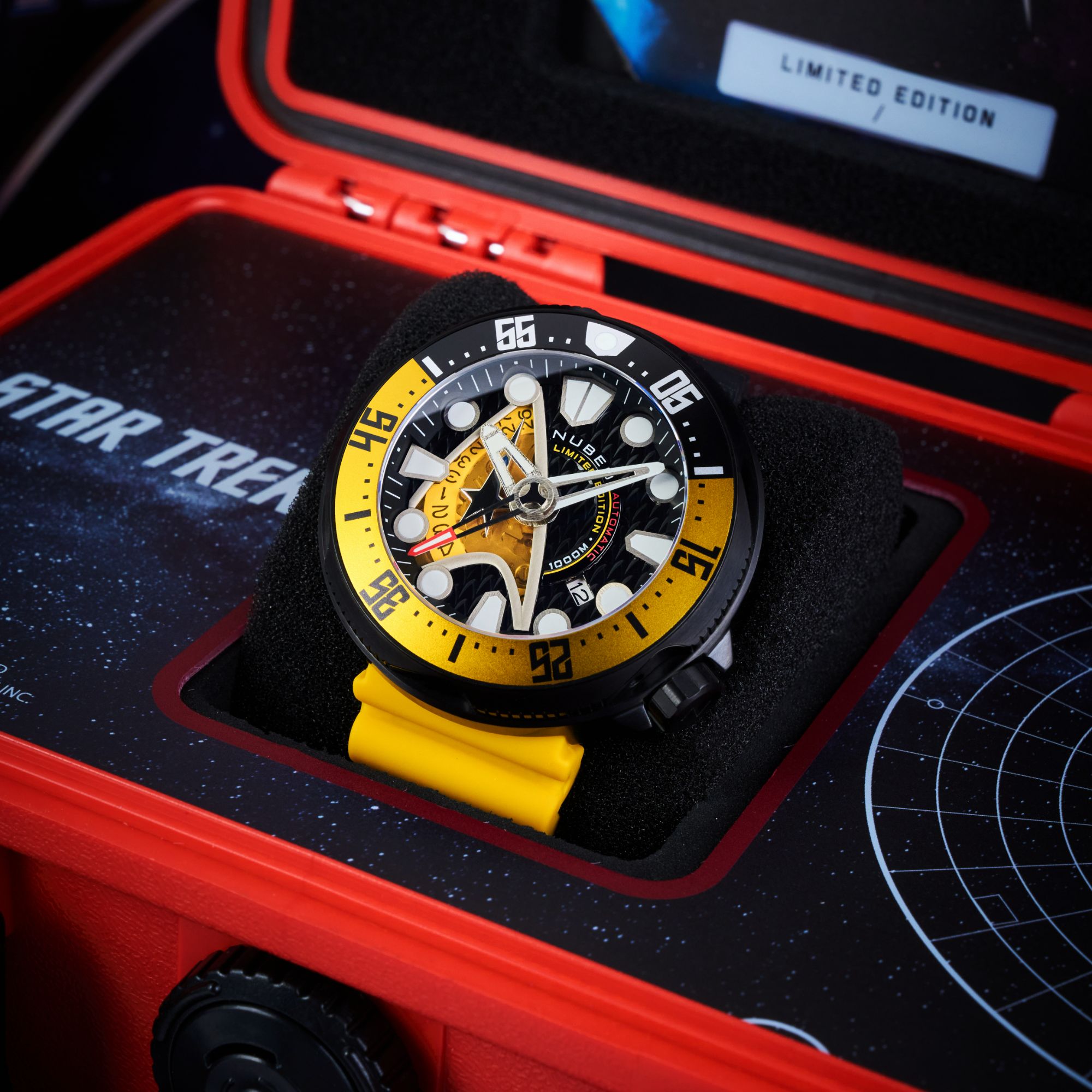 NUBEO Nubeo Ventana Automatic Star Trek Starfleet Limited Edition Command Yellow Men's Watch NB-6104-01