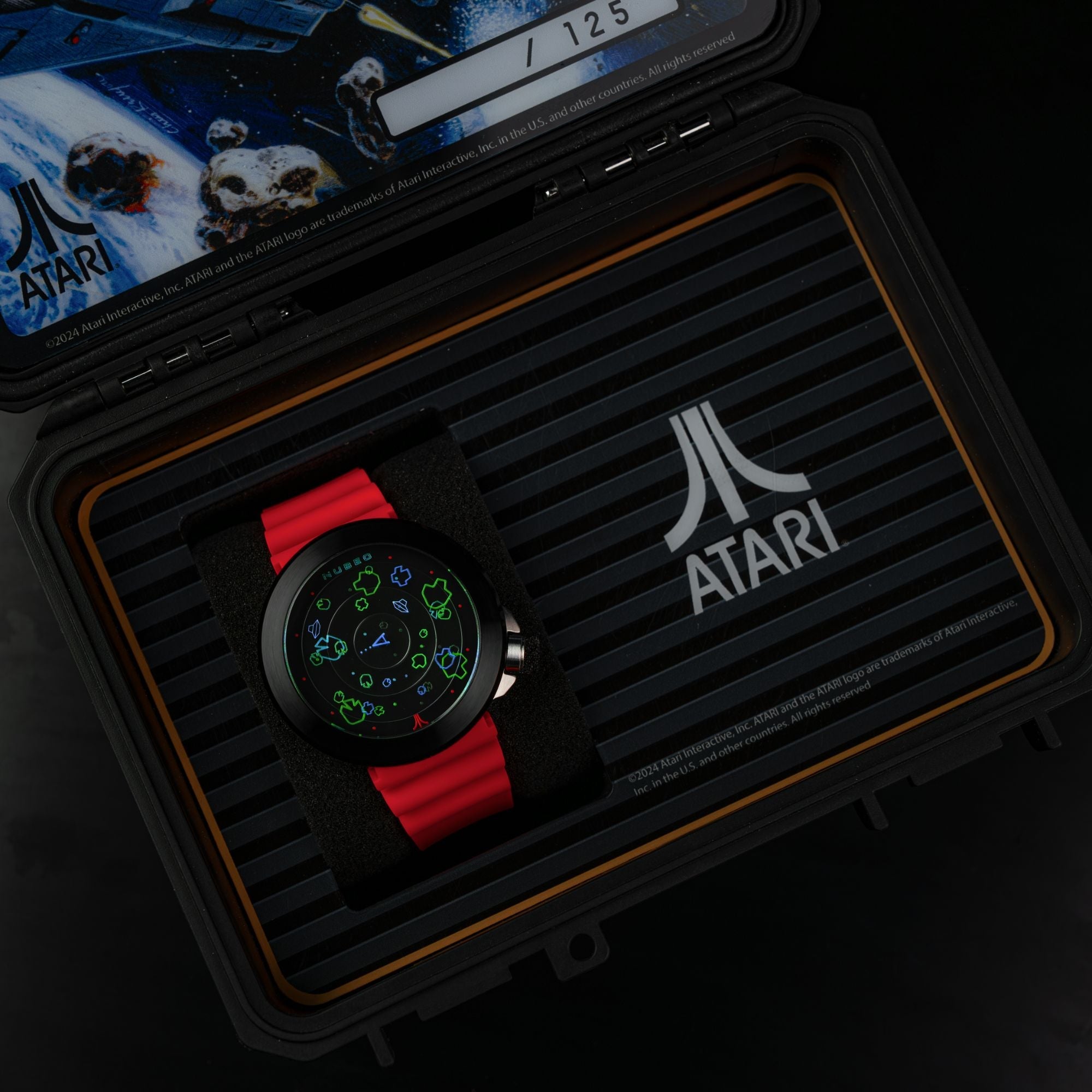 NUBEO Nubeo Ventana Automatic Atari Asteroids 45th Limited Edition Supernova Red Men's Watch NB-6111-02