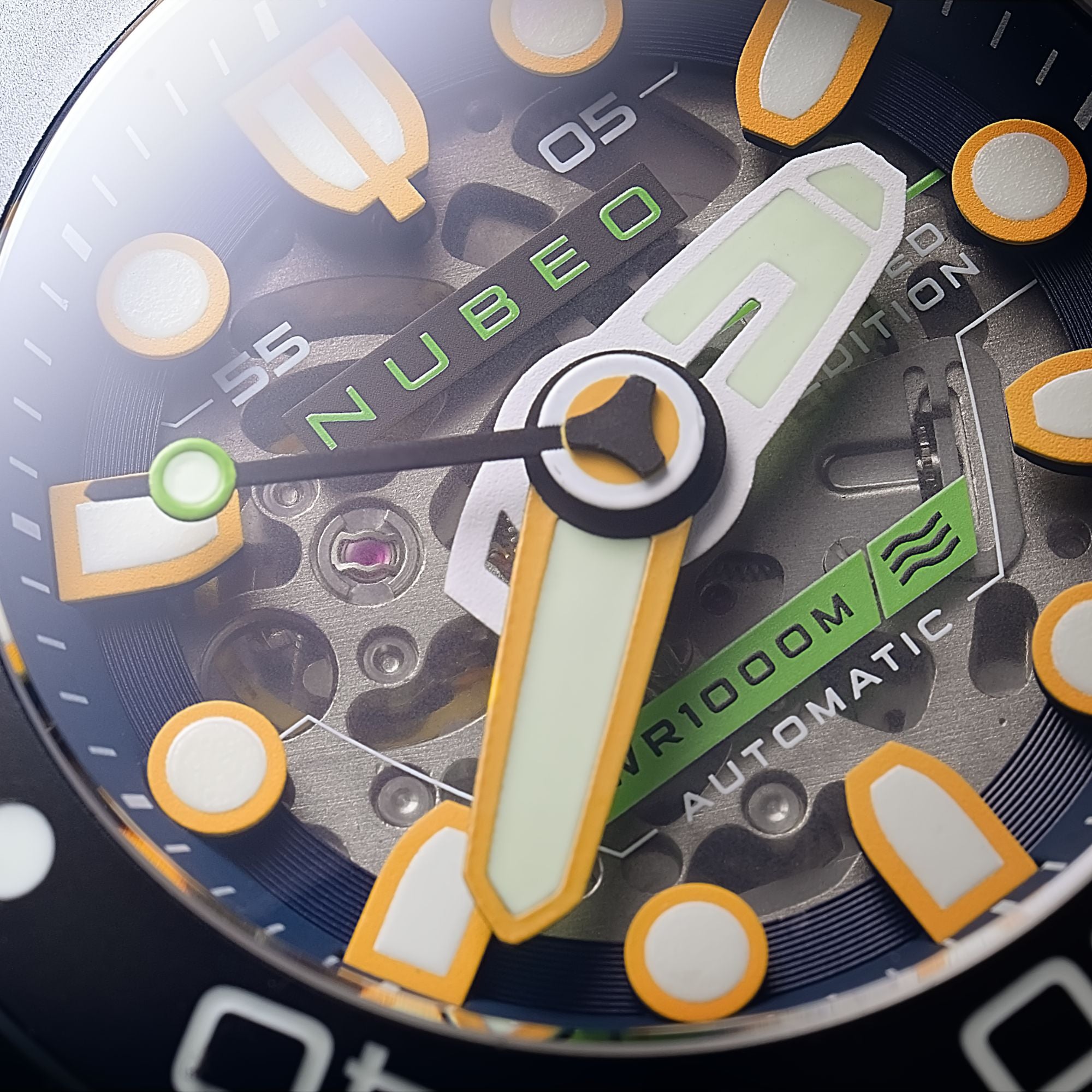 NUBEO Nubeo Ventana Skeleton Automatic Limited Edition Cobalt Blue Men's Watch NB-6113-01