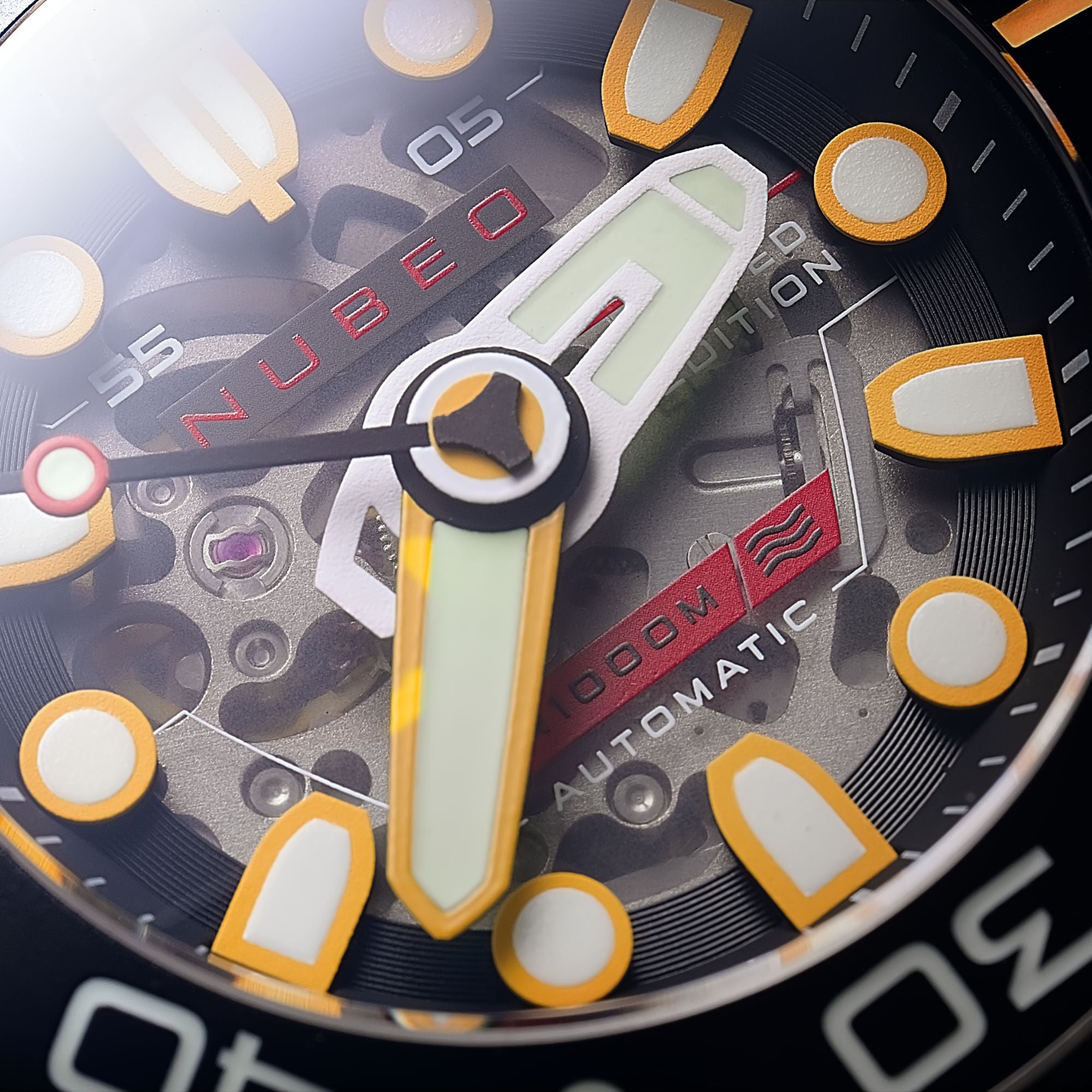 NUBEO Nubeo Ventana Skeleton Automatic Limited Edition Wet Suit Black Men's Watch NB-6113-05