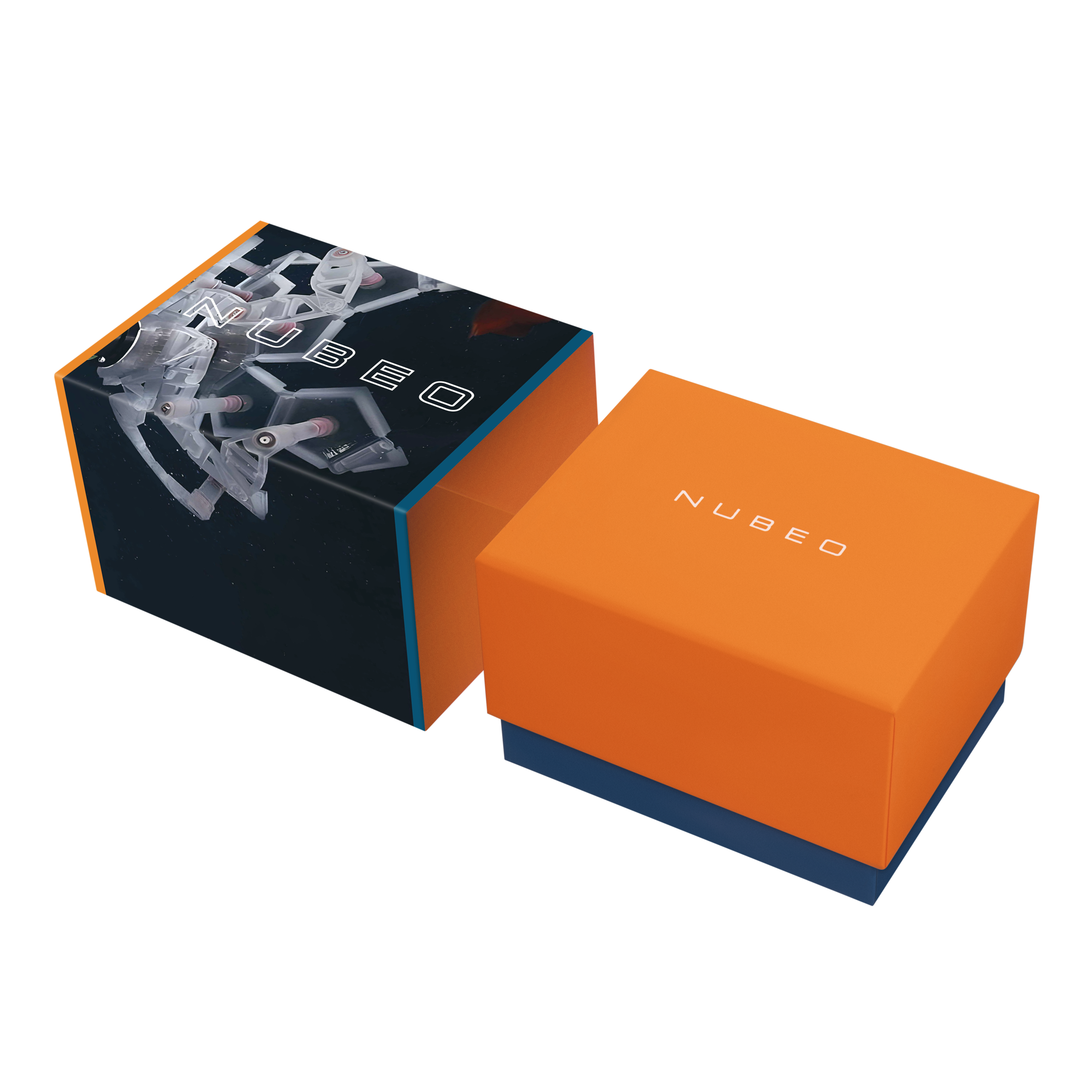 NUBEO Nubeo Ventana Skeleton Automatic Limited Edition Bright Orange Men's Watch NB-6113-07