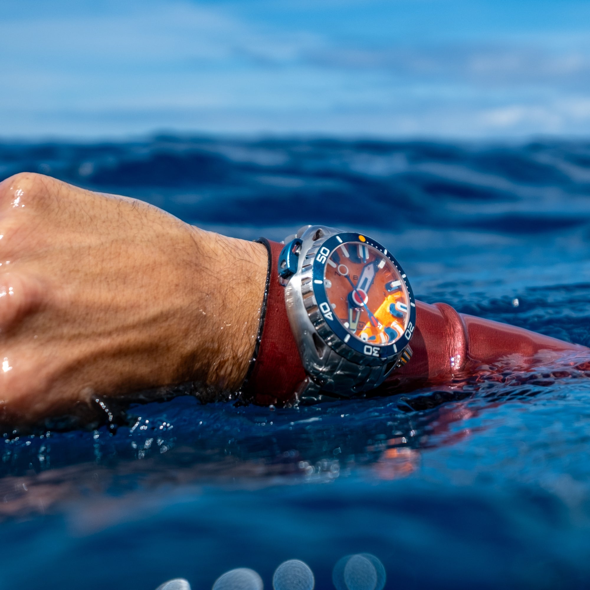 NUBEO Nubeo Aluminaut Automatic Limited Edition Blaze Orange Men's Watch NB-6115-22